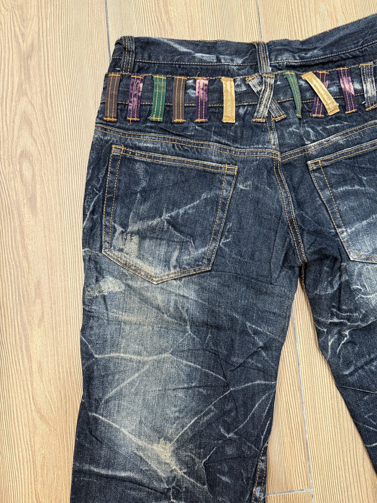If Six Was Nine Nylaus Double Waist Jeans Denim Pants Thunder Design Size US 31 - 7 Thumbnail