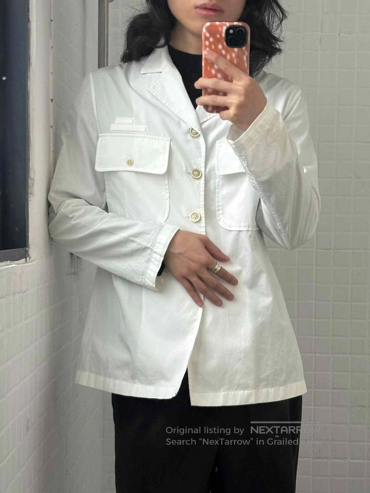 Maison Margiela Maison Margiela White of White S/S 2020 Blazer. Size US M / EU 48-50 / 2 - 3 Thumbnail