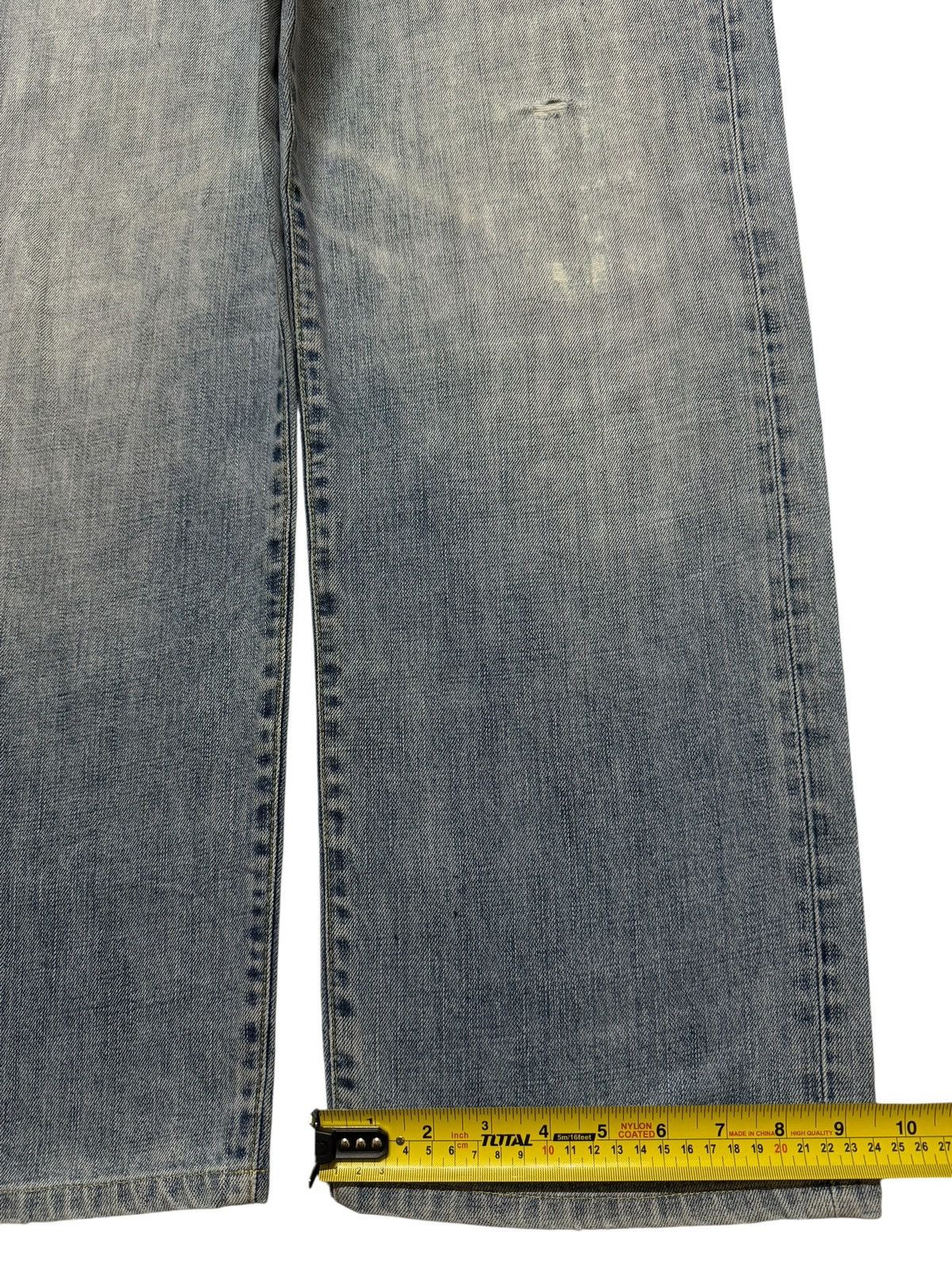Uniqlo Vintage Y2K Japanese Uniqlo Blue Faded Wash Wide Leg Baggy Size US 34 / EU 50 - 14 Thumbnail