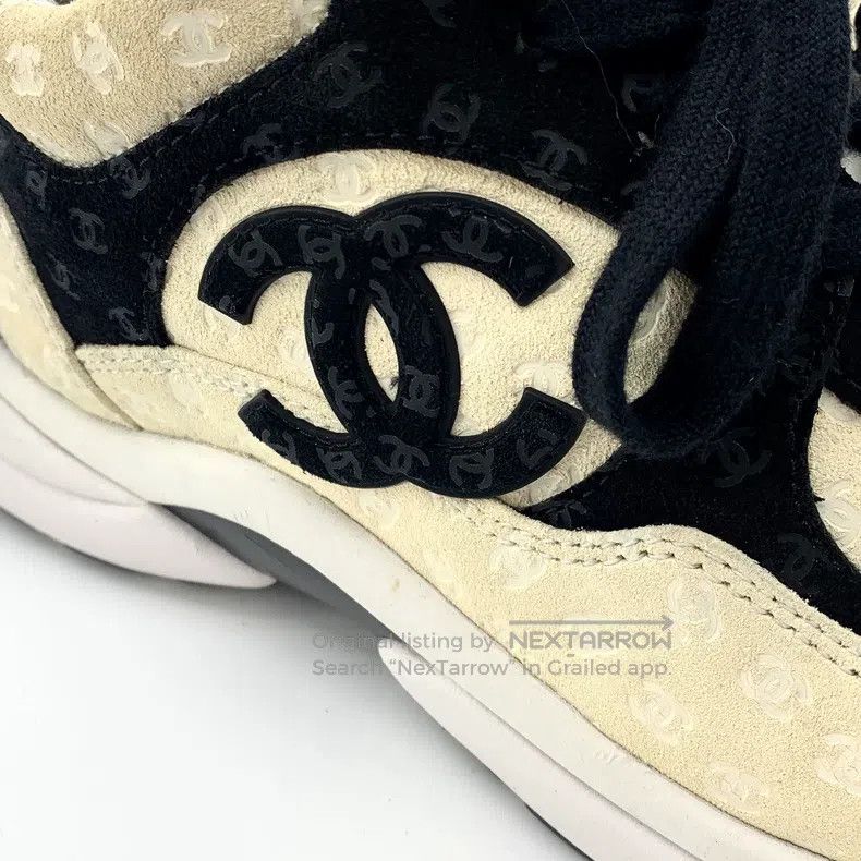 Chanel Chanel Colour-blocked embossed full-print lacing thick-sol Size US 7 / IT 37 - 6 Thumbnail
