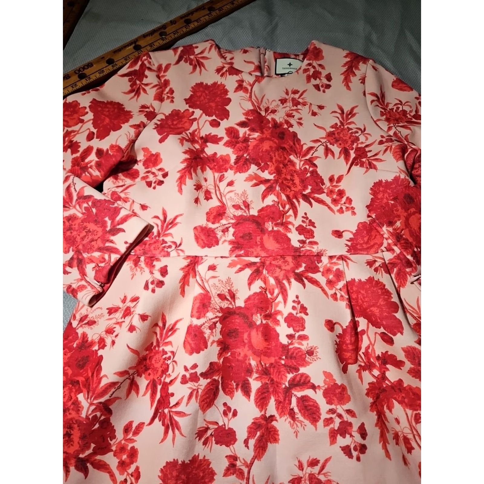 Vintage Tuckernuck Zinnia Bloom Drew Dress Womens XL Pink Floral Zip Preppy Size XL / US 12-14 / IT 48-50 - 2 Thumbnail