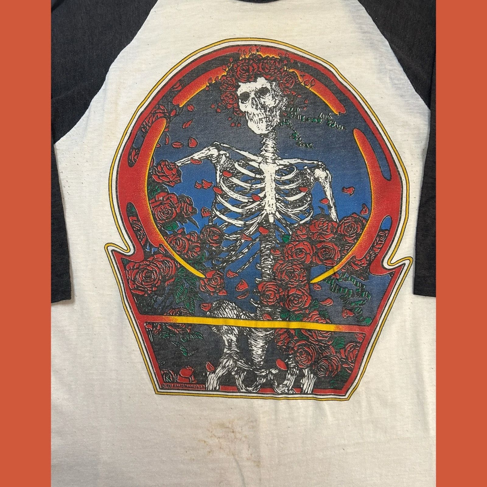 Vintage Vintage Grateful Dead tee shirt 1980 (80s) raglan sz L Size US L / EU 52-54 / 3 - 2 Thumbnail