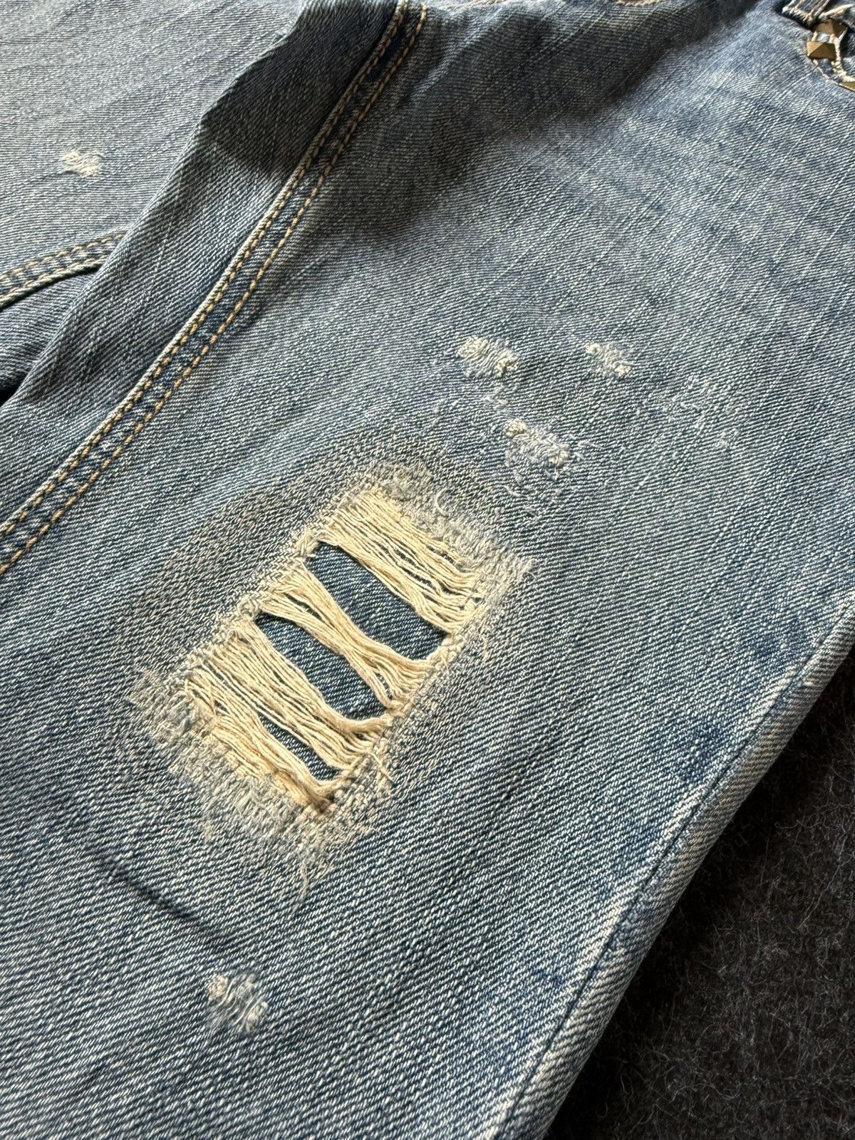 Hysteric Glamour × Japanese Brand Distressed Boro Studded Flare Jeans Japanese Brand Size US 28 / EU 44 - 10 Thumbnail