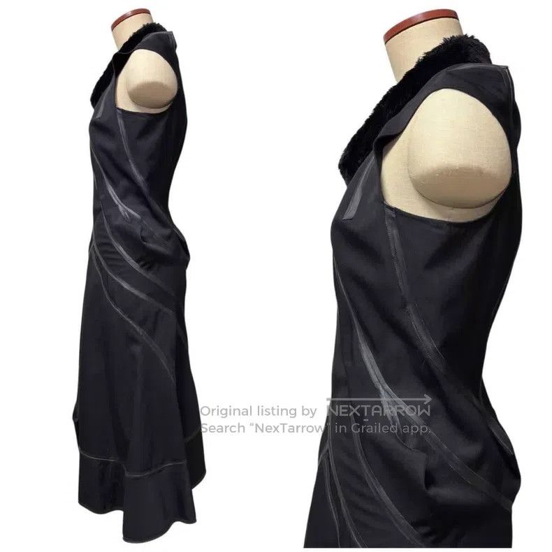 Junya Watanabe JUNYA WATANABE Asymmetrical 3D Cut Mermaid Fur Collar Vest Size M / US 6-8 / IT 42-44 - 5 Thumbnail