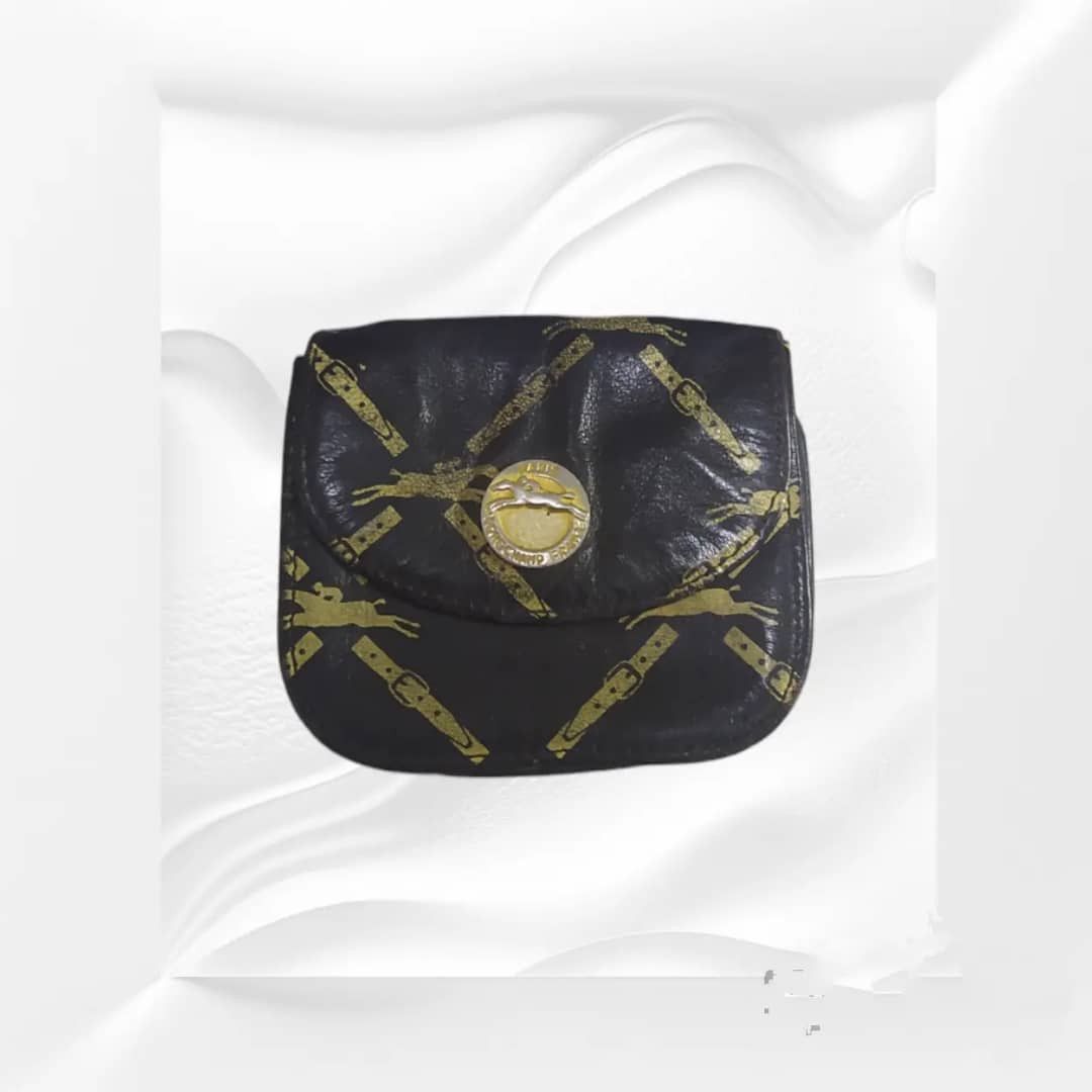 Longchamp card coin wallet leather