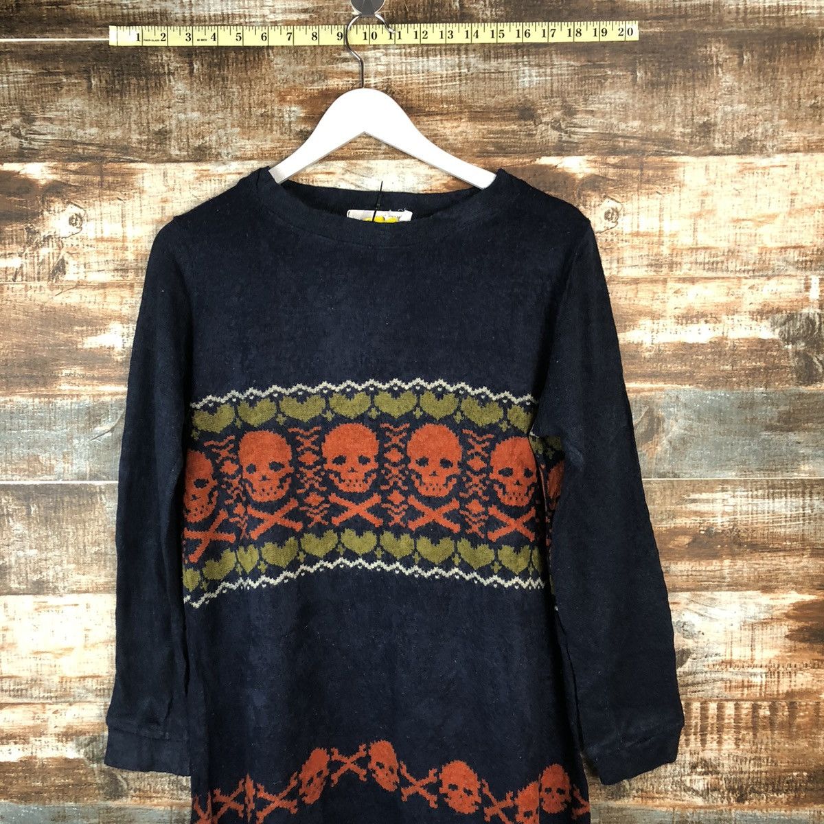 Homespun Knitwear Bemymuse Dark Blue skull Knitwear #A2056 Size M / US 6-8 / IT 42-44 - 2 Thumbnail