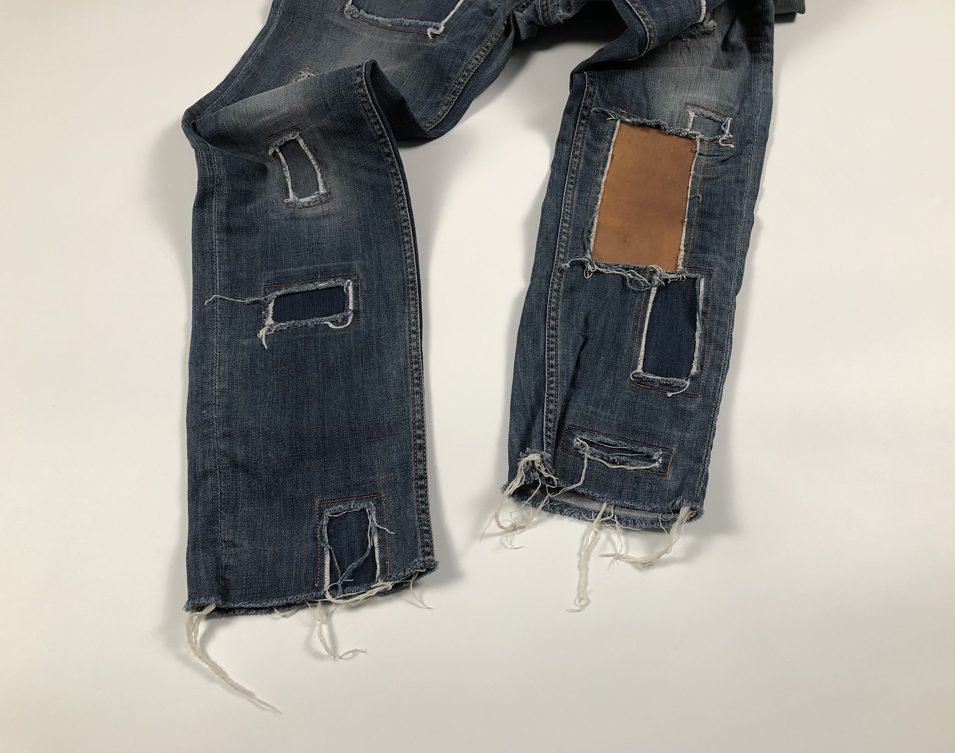 Frankie Morello Frankie Morello Leather Patches Vulcano Super Skinny Jeans Size US 32 / EU 48 - 3 Thumbnail