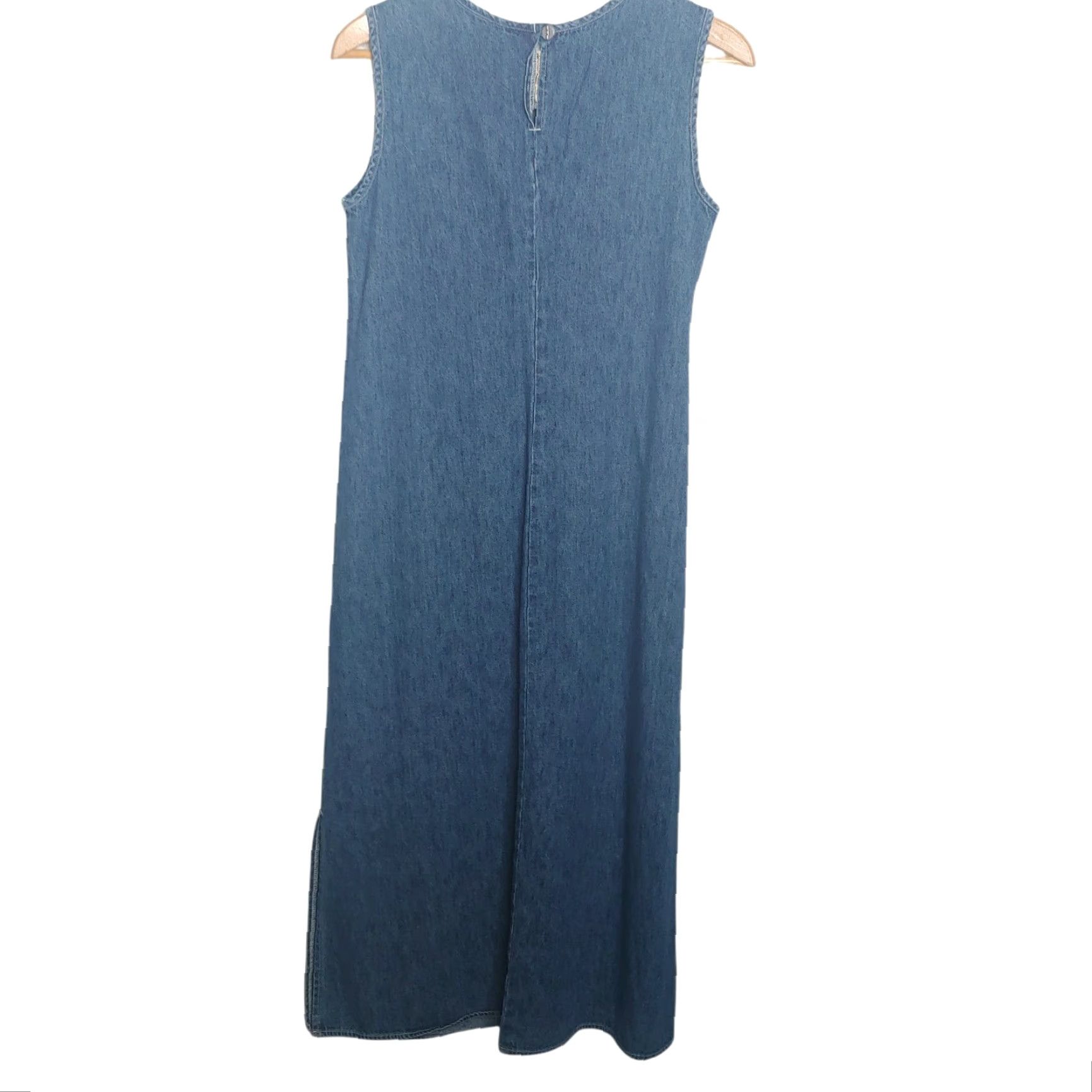 Vintage VINTAGE Studio Ease Denim Dress Womens Long Jumper Cotton Blue Retro Casual Size 10 Size L / US 10 / IT 46 - 3 Thumbnail