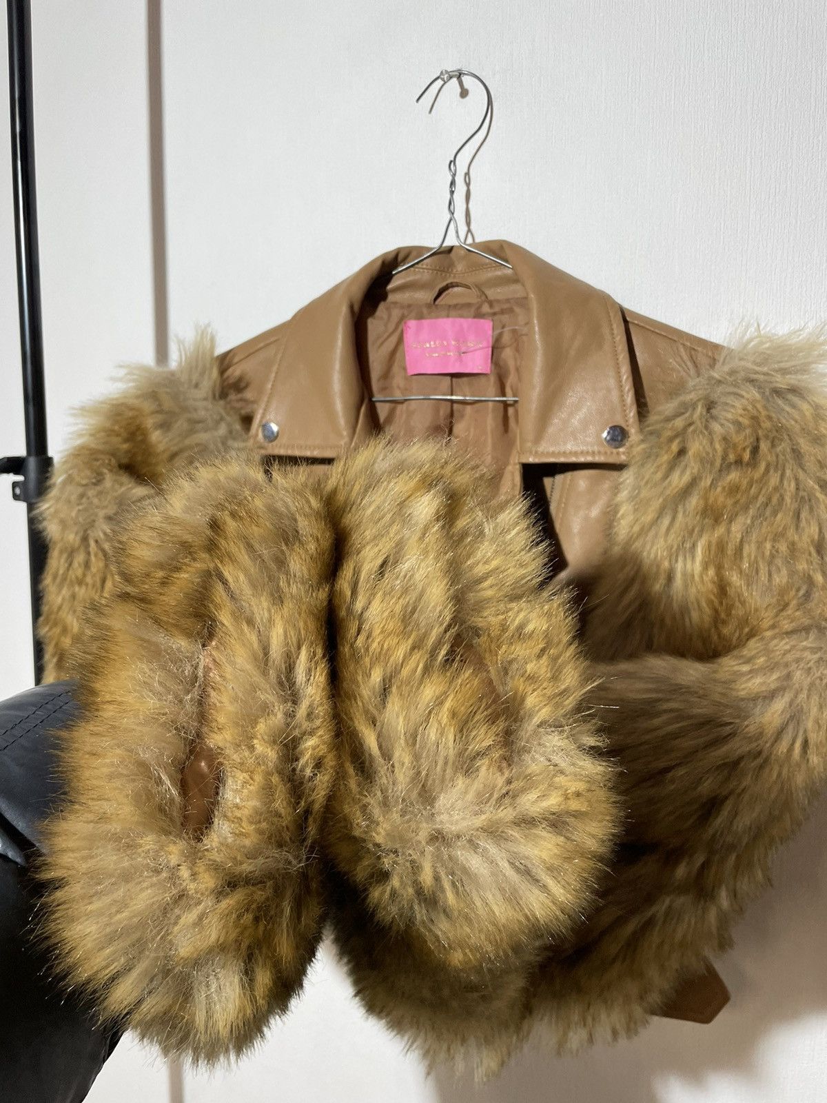 Vintage AZALEA WANG NOLLIE FAUX FUR ARMS MOTO JACKET Size M / US 6-8 / IT 42-44 - 9 Thumbnail