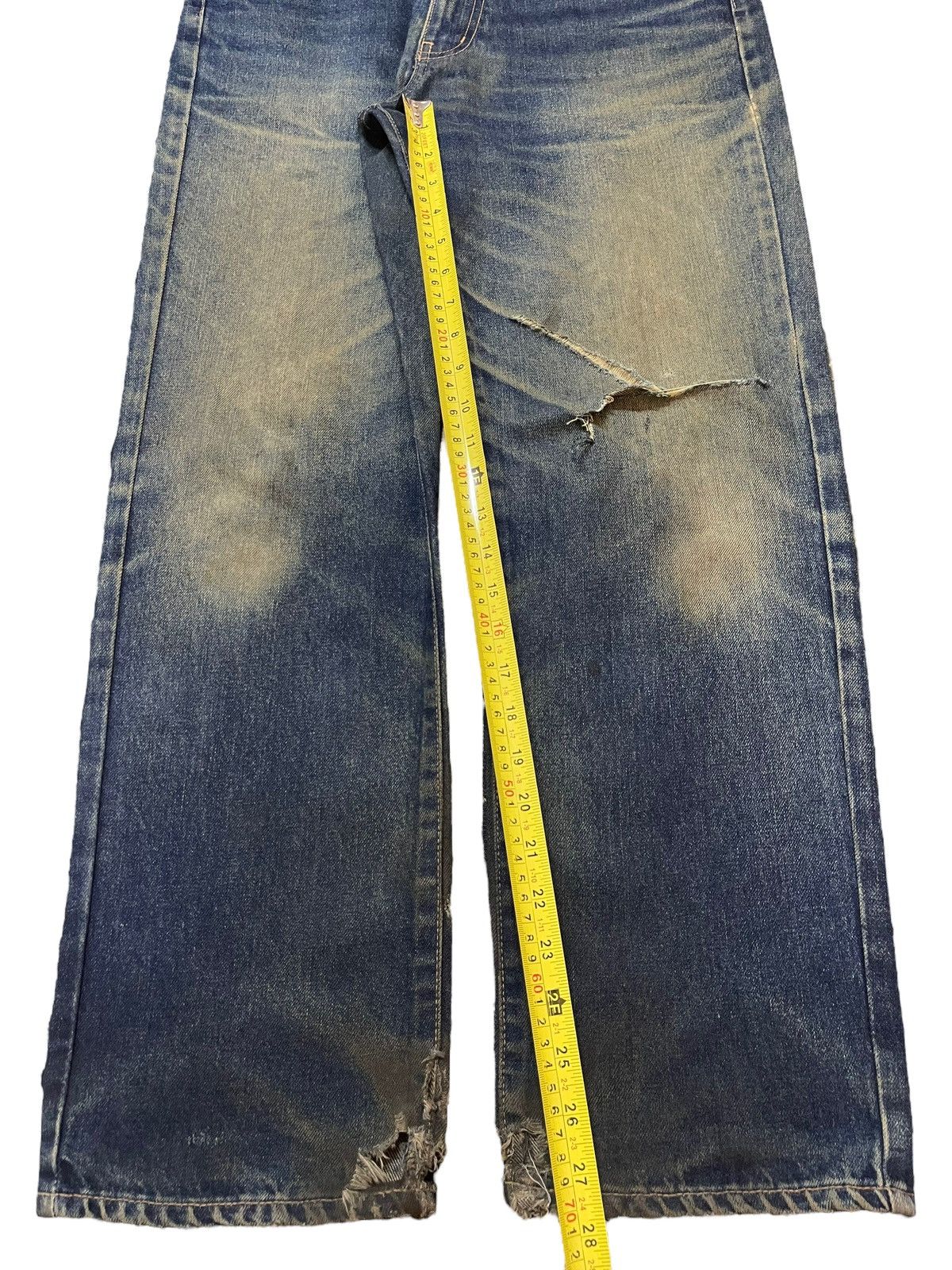 Kapital Vintage Japanese Brand Mud Wash Style Distress Loose Jeans Size US 32 / EU 48 - 13 Thumbnail