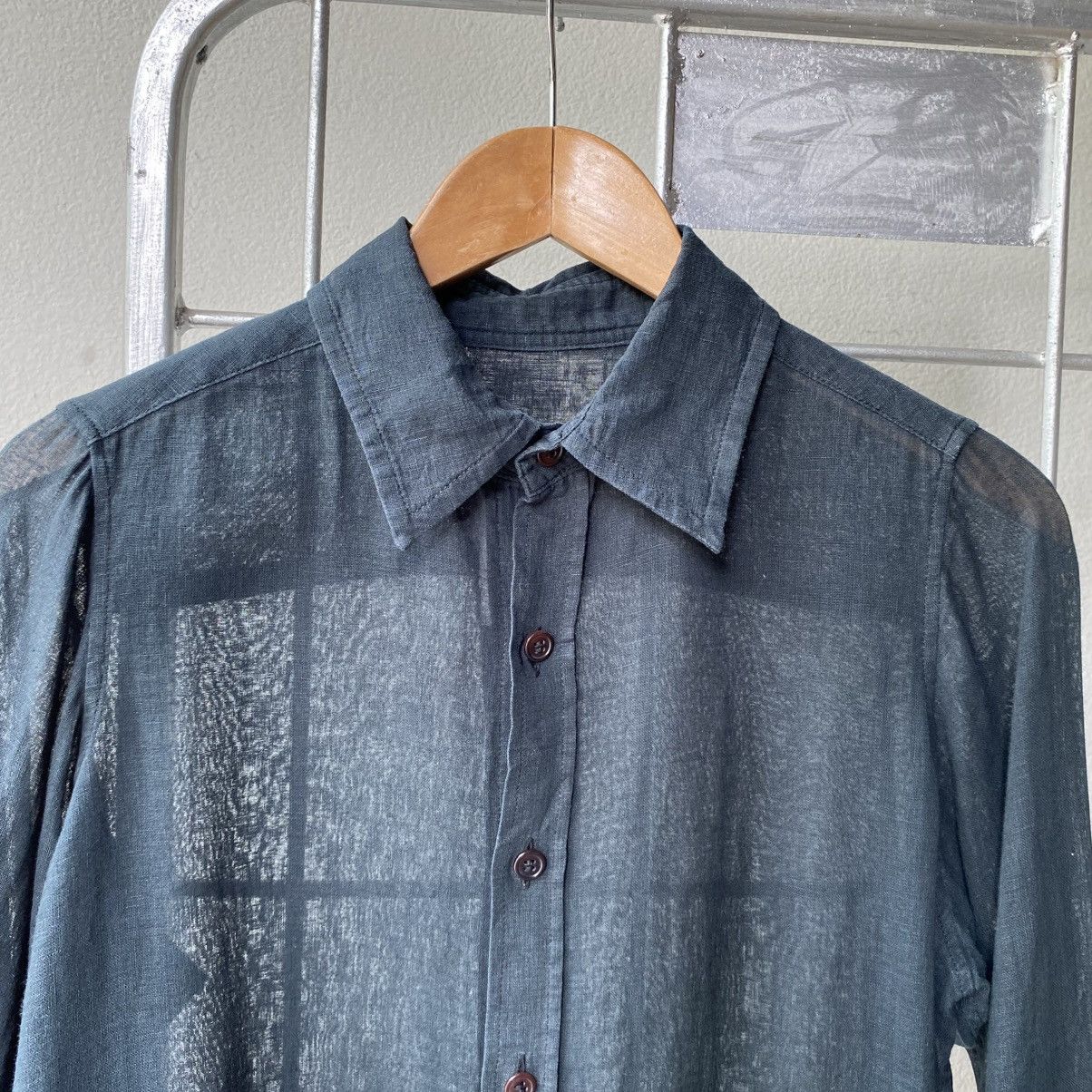 Y's Y’s Yohji Yamamoto Transparent Linen Black Shirt Size XS / US 0-2 / IT 36-38 - 10 Thumbnail