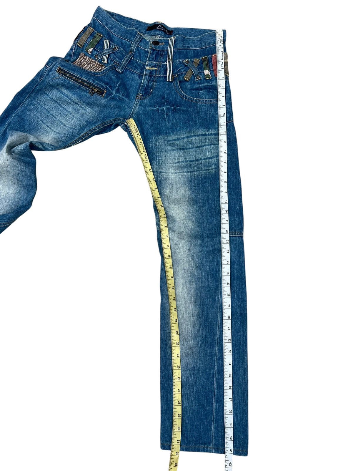 Japanese Brand Mud Wash Denim Double Waist Dominate Handcrafted Jeans Size US 30 / EU 46 - 4 Thumbnail
