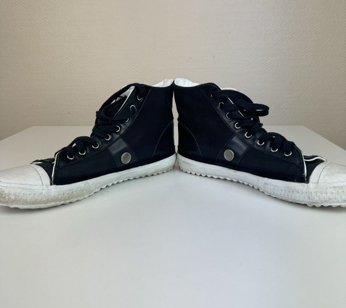 Stone Island Stone island leather tissue trainers high top sneakers 43 Size US 9.5 / EU 42-43 - 20 Thumbnail