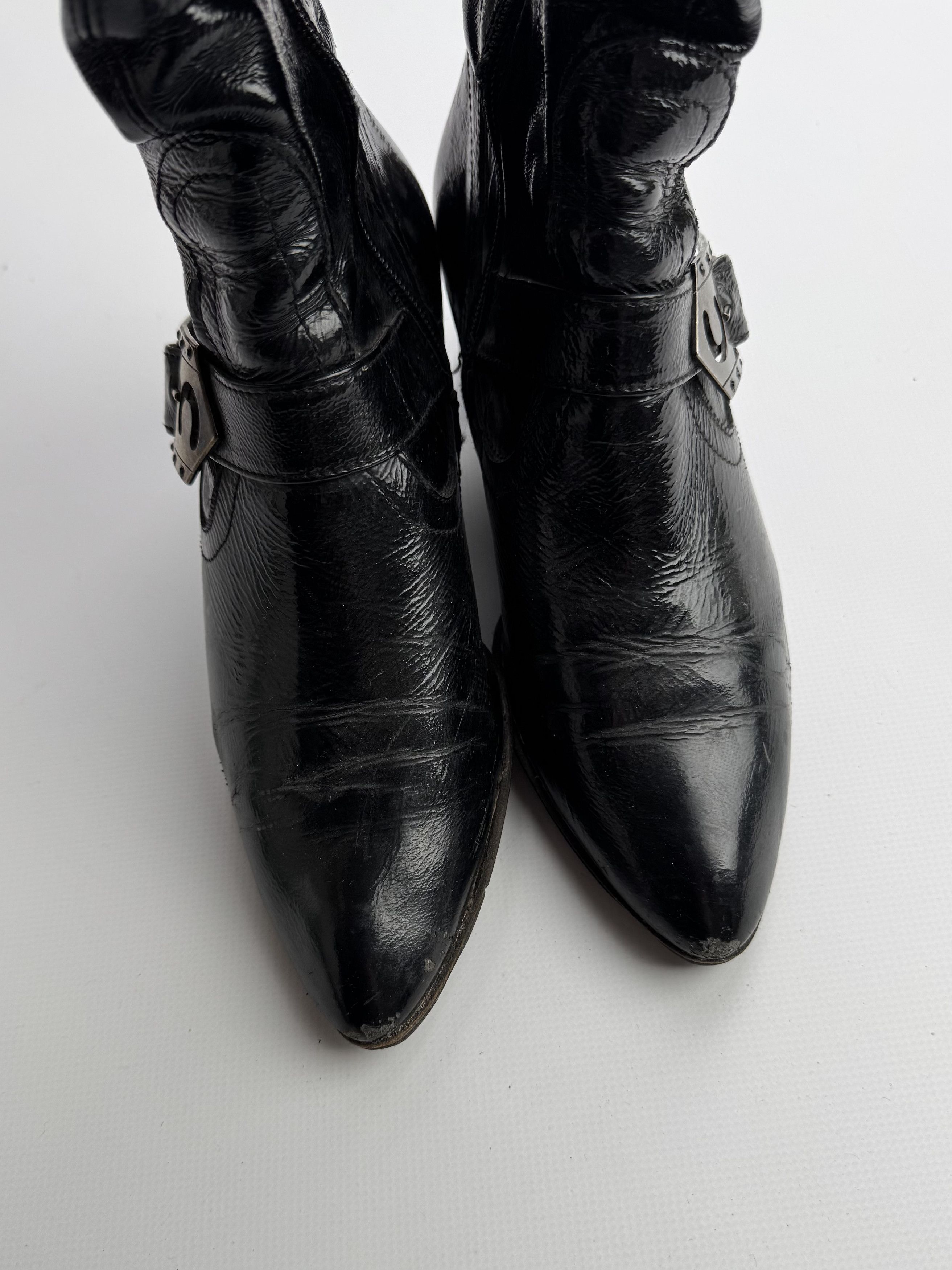 Vintage Vintage Leather Boots With Straps B427(V532)E2 Size US 7 / IT 37 - 6 Thumbnail