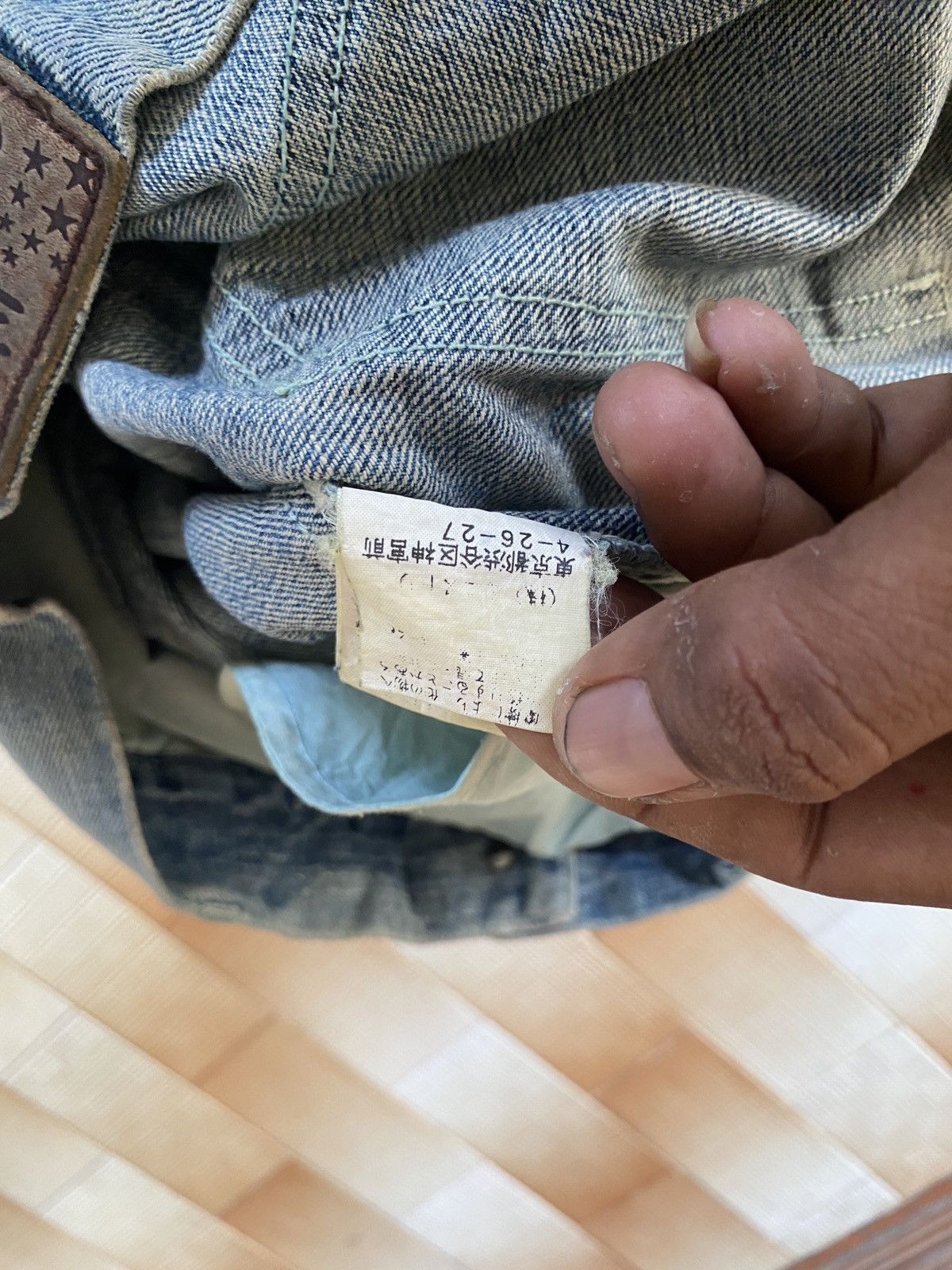 Beauty Beast × PPFM Vintage candy stripper slim cut distressed denim Size US 33 - 10 Thumbnail