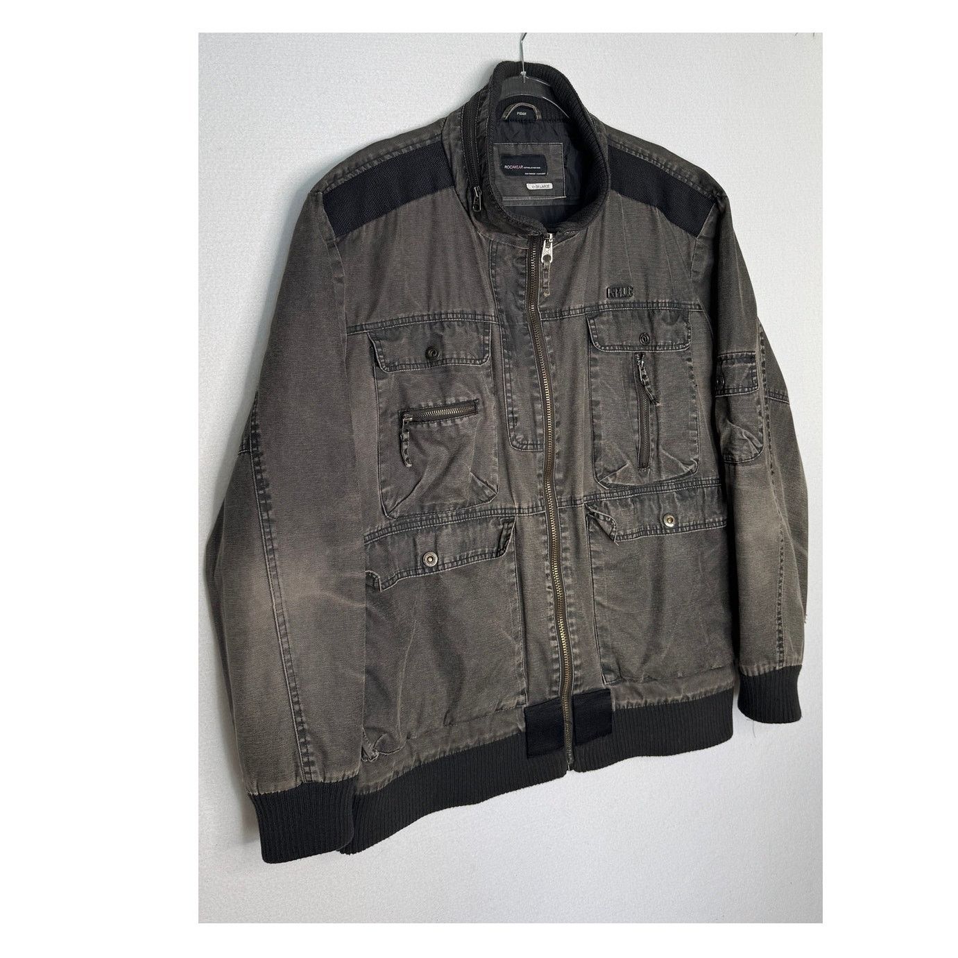 Rocawear Y2K Rocawear R Plus Gray Utility Bomber Jacket Tagged 3XL Size US XXL / EU 58 / 5 - 6 Thumbnail