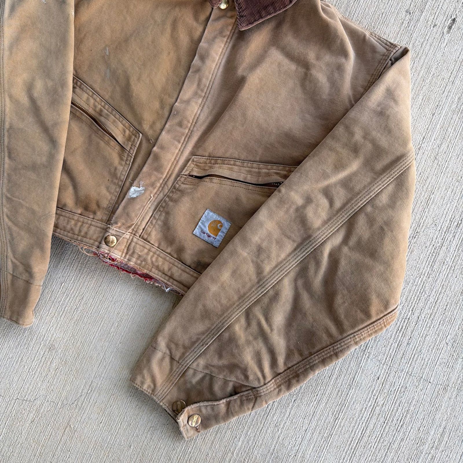 Carhartt × Vintage Carhartt brown cropped Detroit style work wear jacket Size US S / EU 44-46 / 1 - 4 Thumbnail