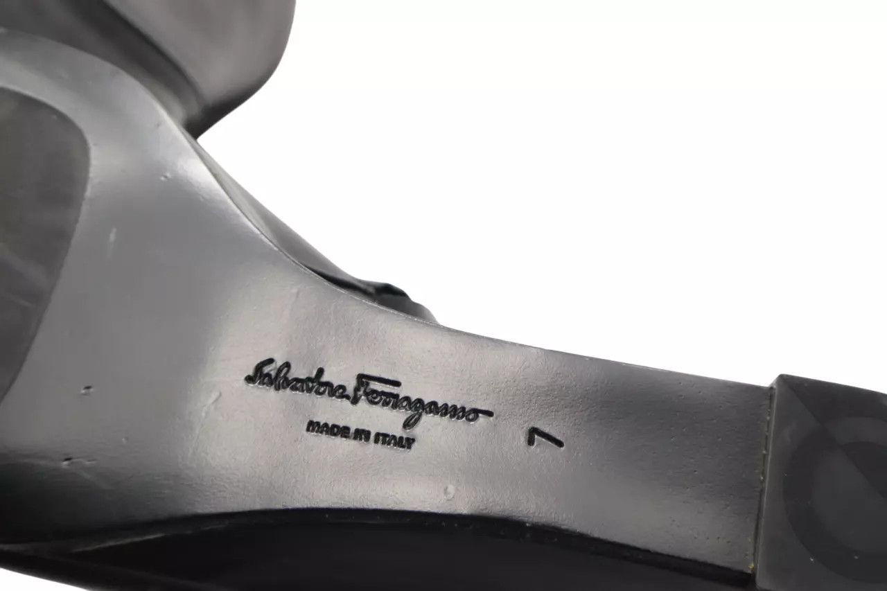 Salvatore Ferragamo SALVATORE FERRAGAMO Women's US 7 Leather Platform Heeled Size US 7 / IT 37 - 8 Thumbnail