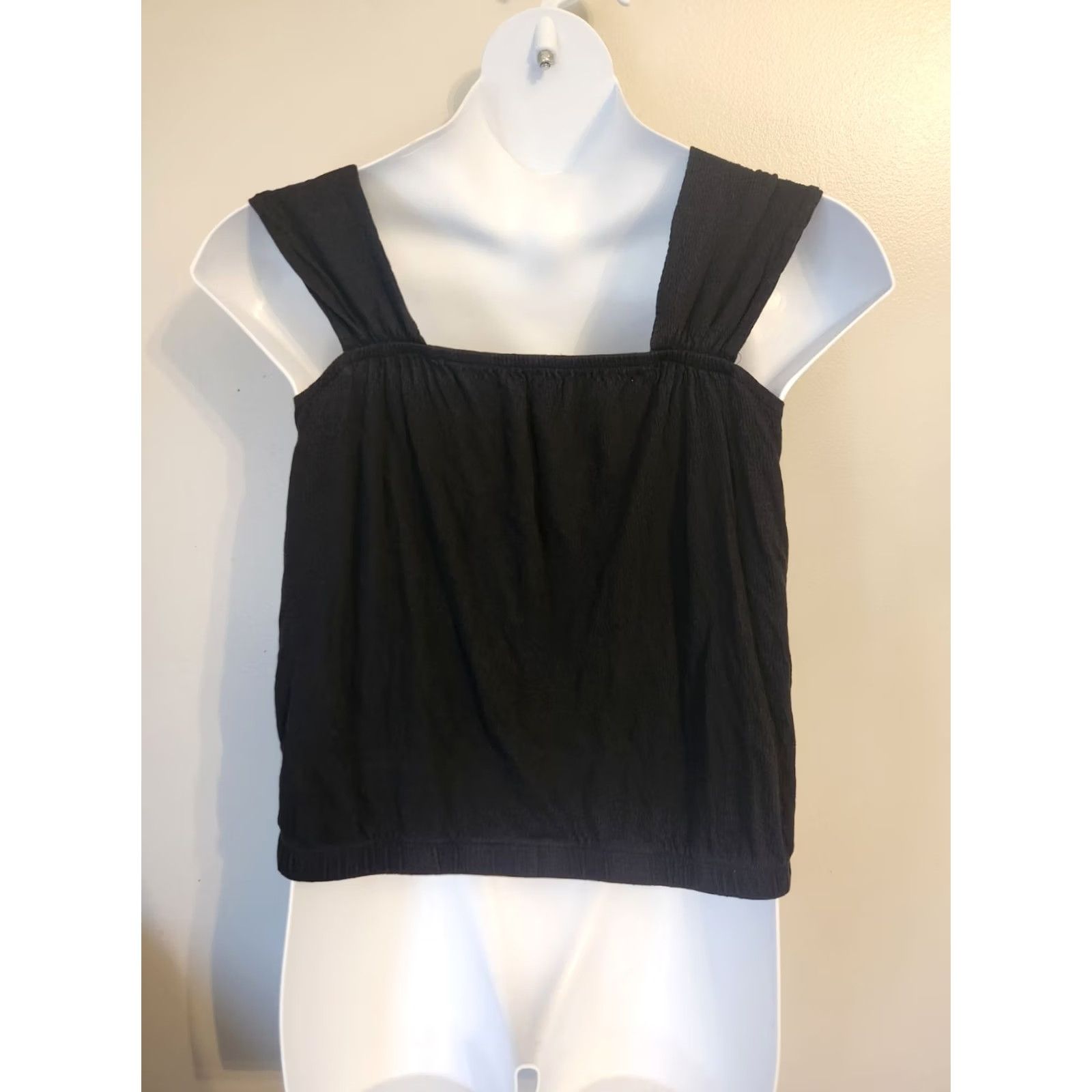 Vintage Lane Bryant Blouse Sleeveless Top Black Gauzy Elastic Hem 14 16 Size XL / US 12-14 / IT 48-50 - 5 Thumbnail