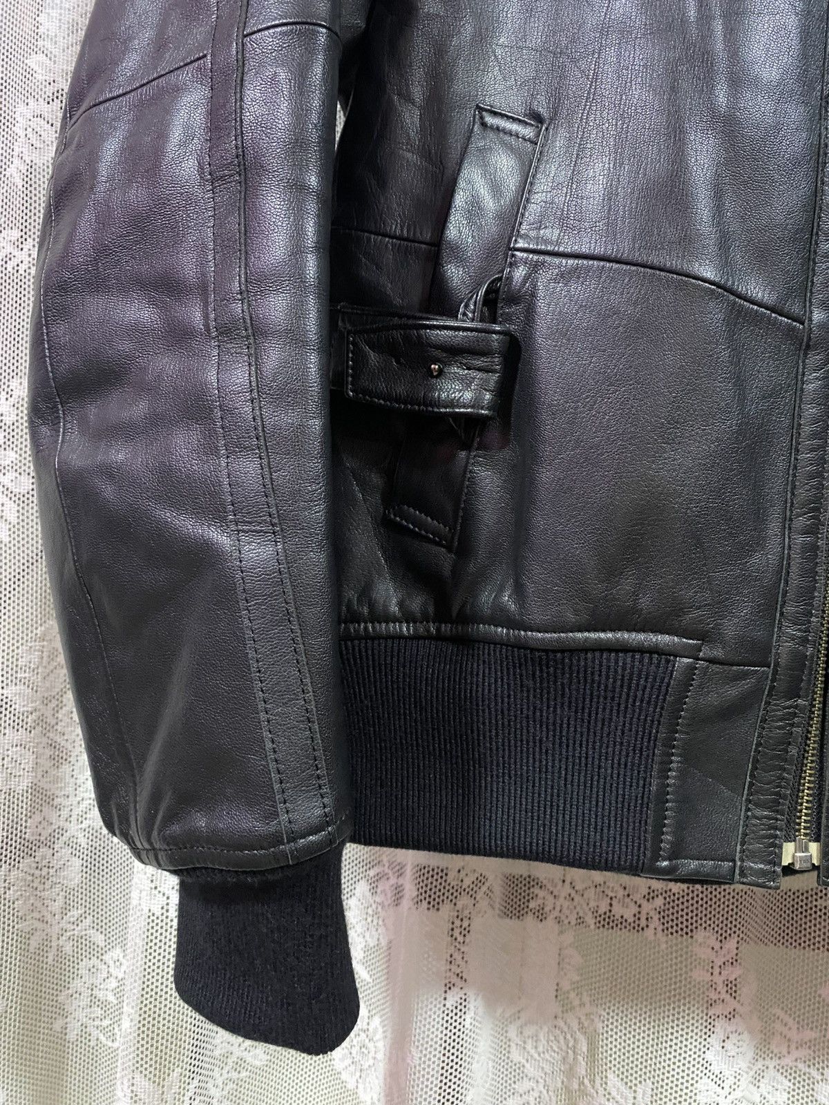 Ermenegildo Zegna 750$ Ermenegildo Zegna Leather Bomber Jacket Black Size US M / EU 48-50 / 2 - 8 Thumbnail