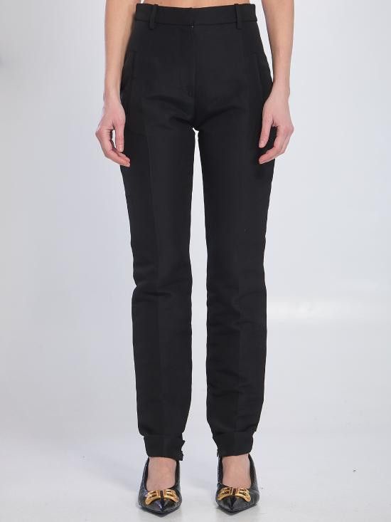 Balenciaga BALENCIAGA Women Straight Pants 60526 BLACK Size 26" / US 2 / IT 38 - 1 Thumbnail