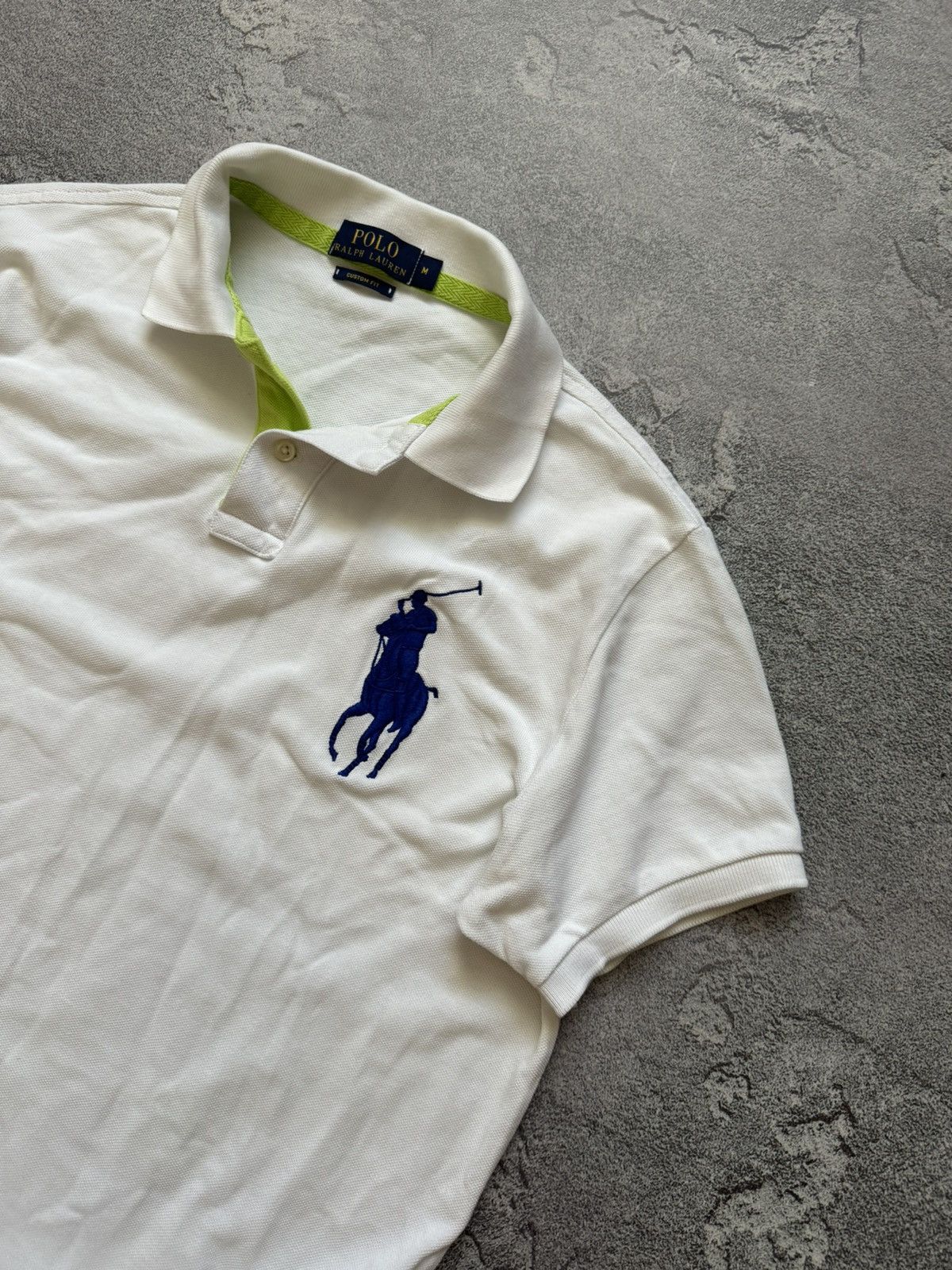 Polo Ralph Lauren × Vintage Polo Ralph Lauren M white polo tee T-shirt rugby big logo Size US M / EU 48-50 / 2 - 7 Thumbnail