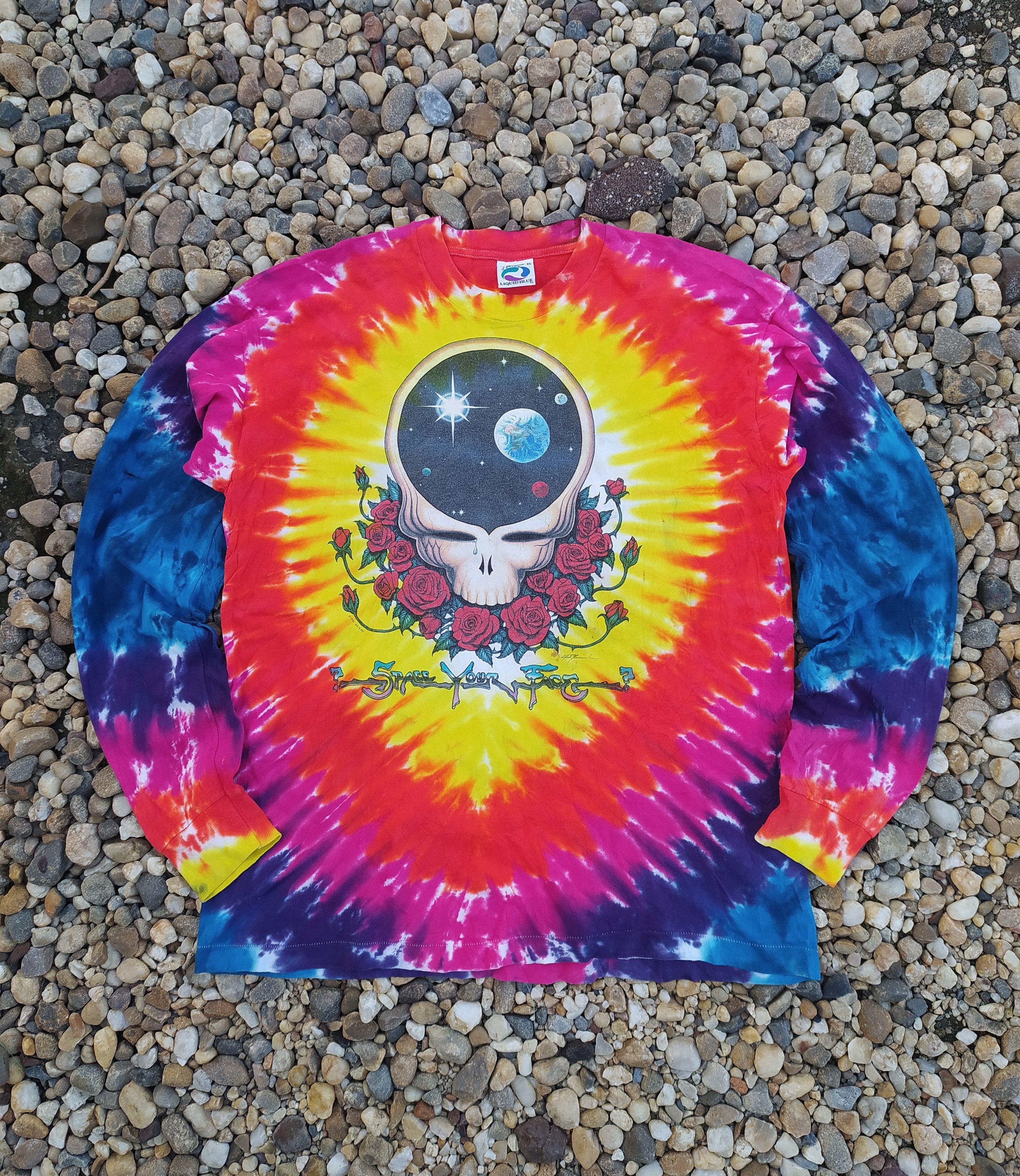 Grateful Dead × Liquid Blue × Vintage Vintage Grateful Dead Liquid Blue Tie Dye Longsleeve 90s Size US XL / EU 56 / 4 - 1 Thumbnail
