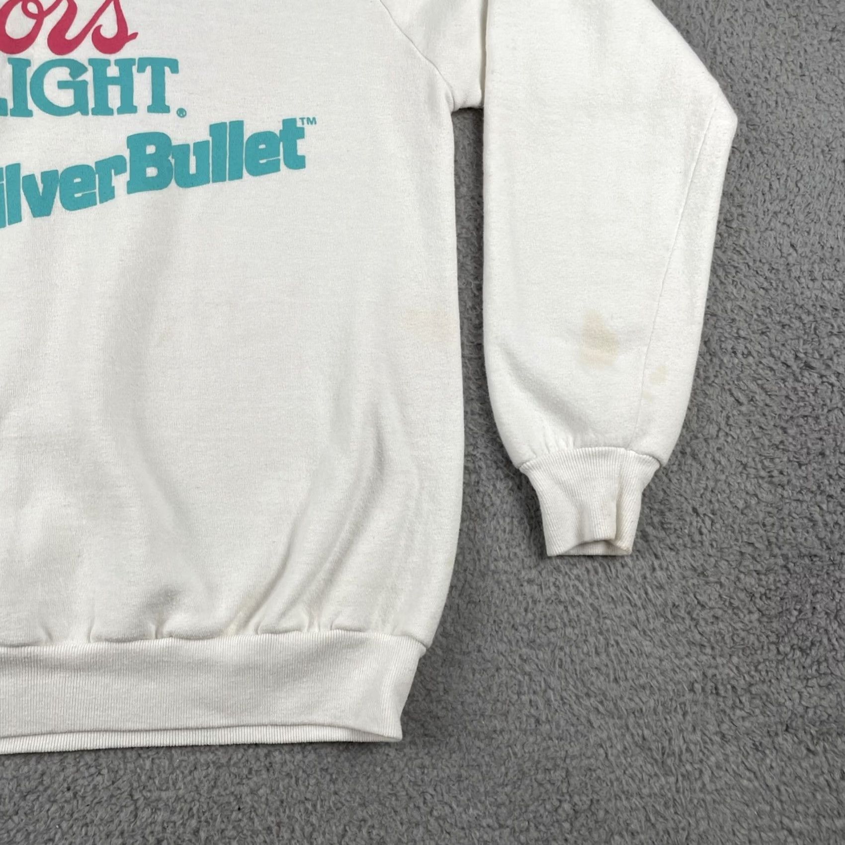 Jerzees VINTAGE Jerzees Sweatshirt M Mens White Graphic Print Coors Light Winter Park Course 50/50 Pullover Size US M / EU 48-50 / 2 - 4 Thumbnail