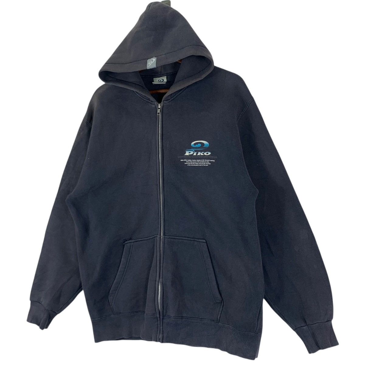 Vintage VINTAGE PIKO SURF HAWAII ZIPPER HOODIE SWEATER FADED Size US L / EU 52-54 / 3 - 3 Thumbnail