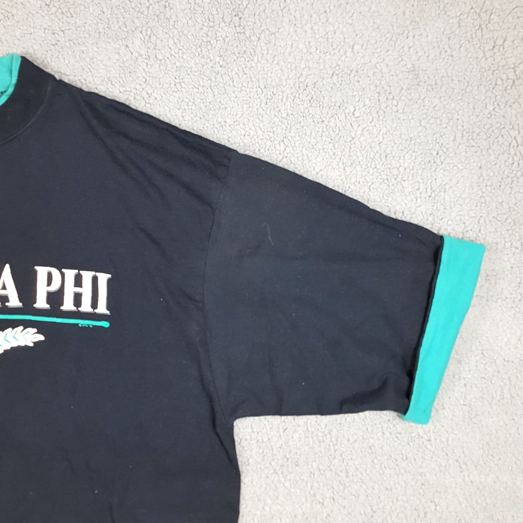 Vintage VINTAGE Beta Sigma Phi T-Shirt College University 90s XL Blue Men Short Sleeve Crew Neck Embroidered Logo Size US XL / EU 56 / 4 - 4 Thumbnail