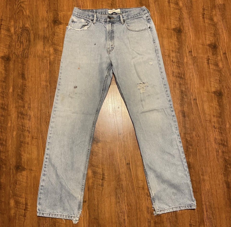 Levi's Vintage Levi’s Straight Leg Light Wash Distressed Jeans Size US 34 / EU 50 - 1 Thumbnail