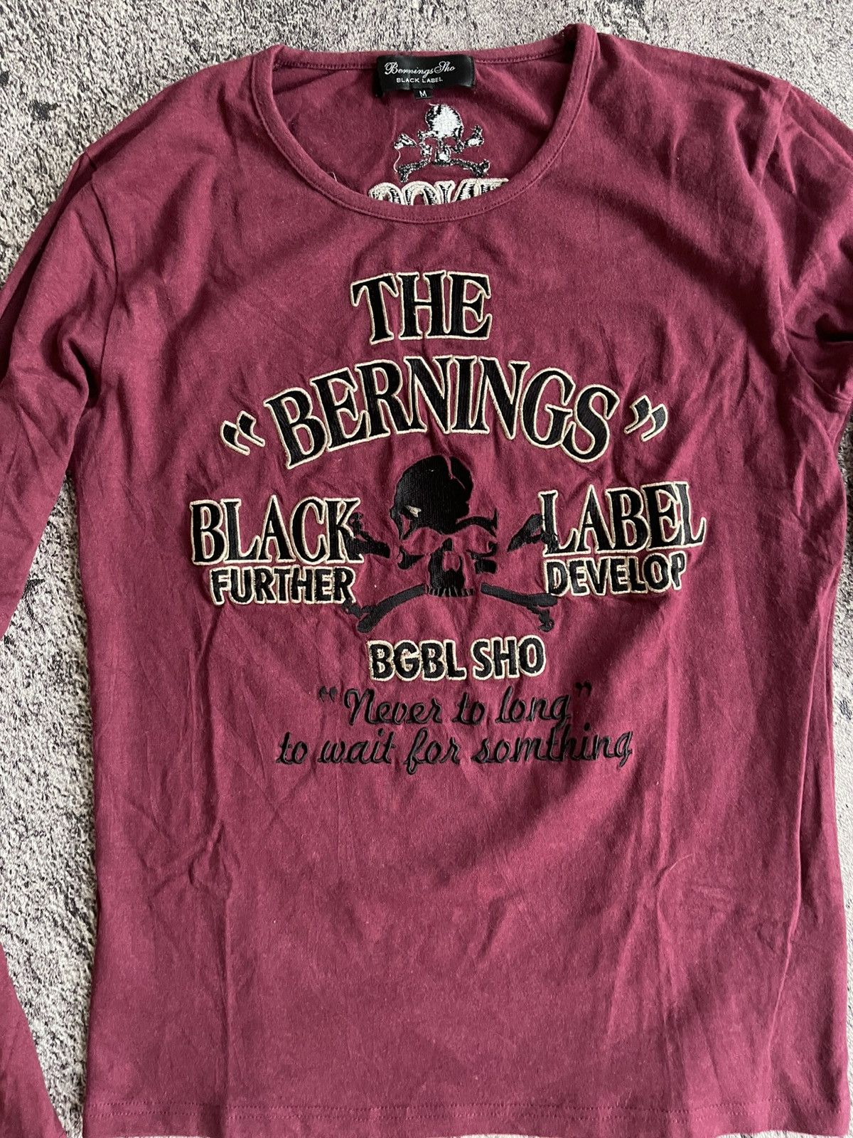 Japanese Brand Y2K Bernings sho punk skull long sleeve Size US M / EU 48-50 / 2 - 4 Thumbnail