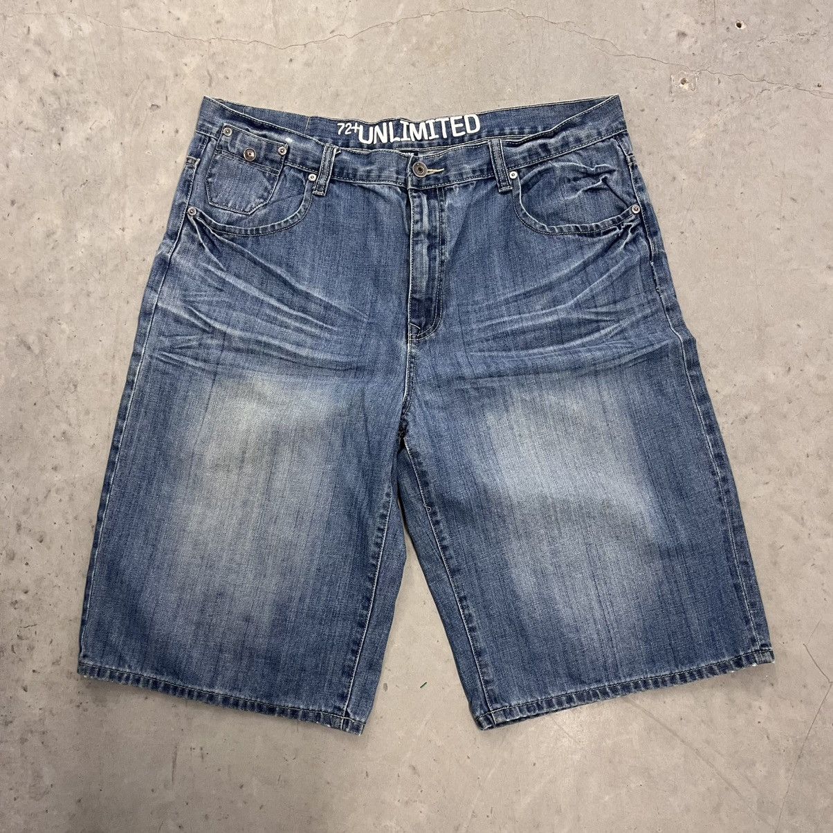 Ecko Unltd. × Vintage Y2K Ecko Untld. baggy skater gothic affliction style jorts Size US 40 / EU 56 - 2 Thumbnail