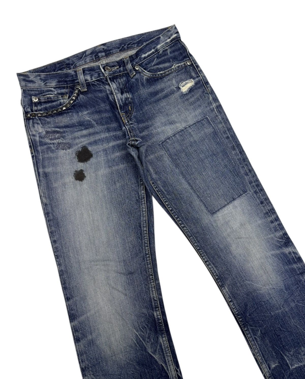 Hysteric Glamour × Undercover 💥HYSTERIC GLAMOUR GRAIL ARCHIVE PUNK STUDDED JEANS Size 31" - 1 Thumbnail