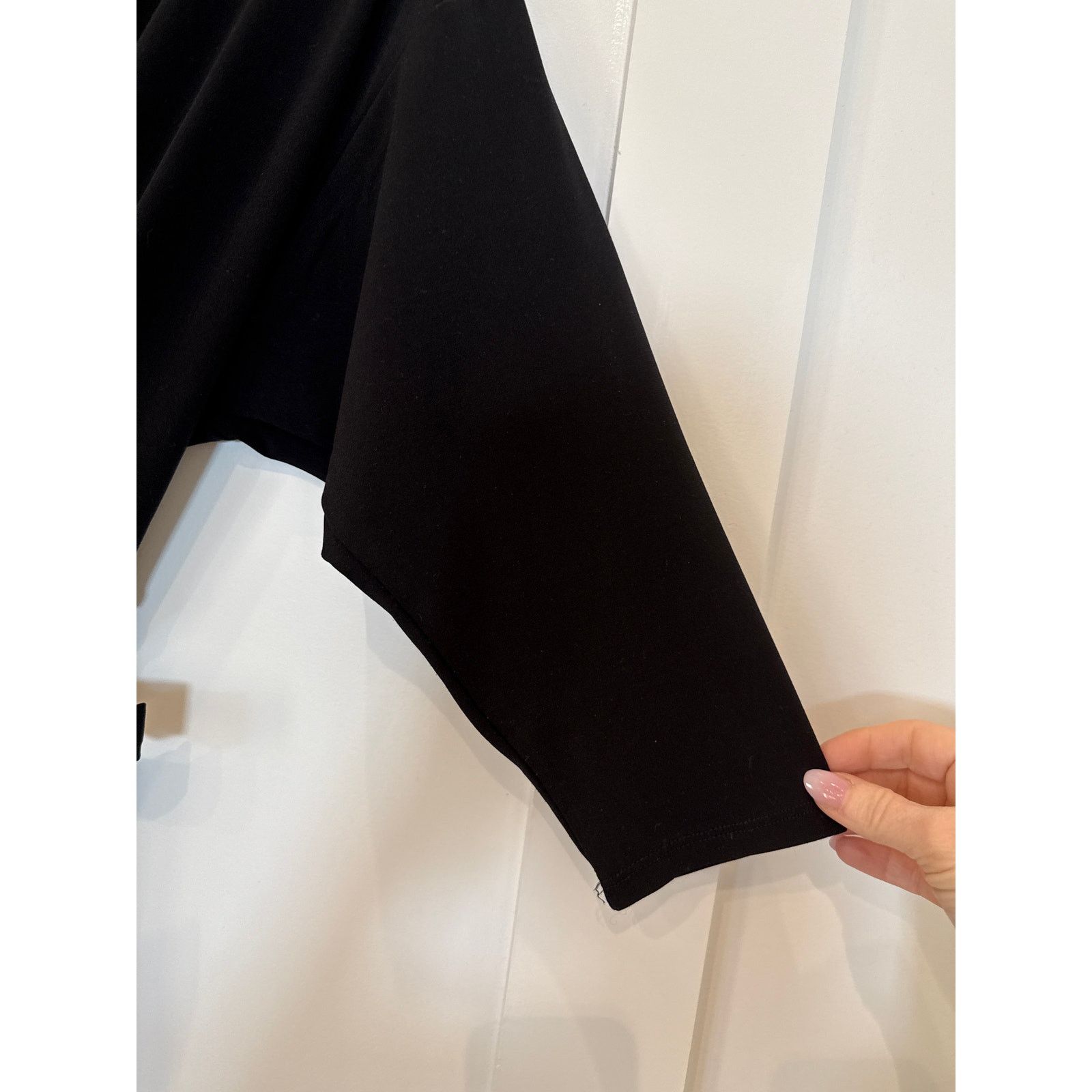Express Express Black Straight Leg 3/4 Sleeve Belted Jumpsuit, S Size 27" / US 4 / IT 40 - 5 Thumbnail