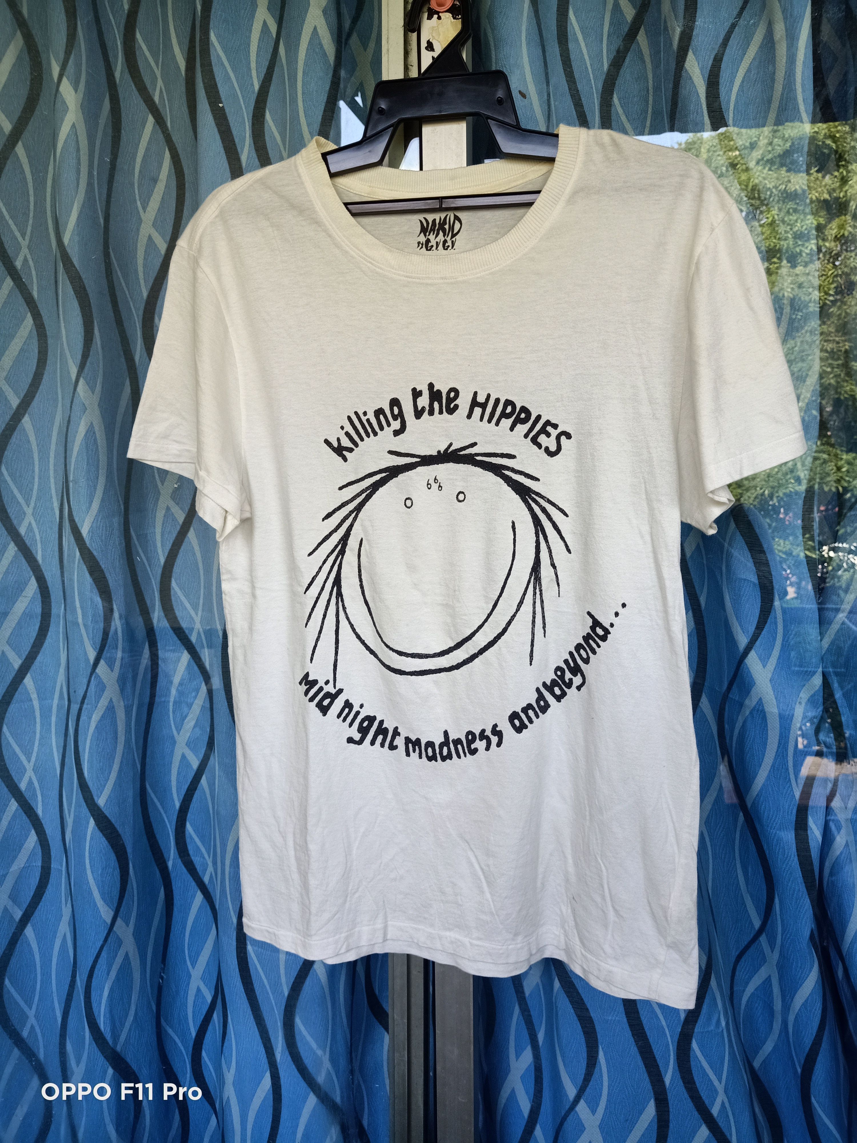 image of G V G V x House Of The Naked Iconic G.v.g.v Nakid Killing The Hippie in White, Men's (Size Small)