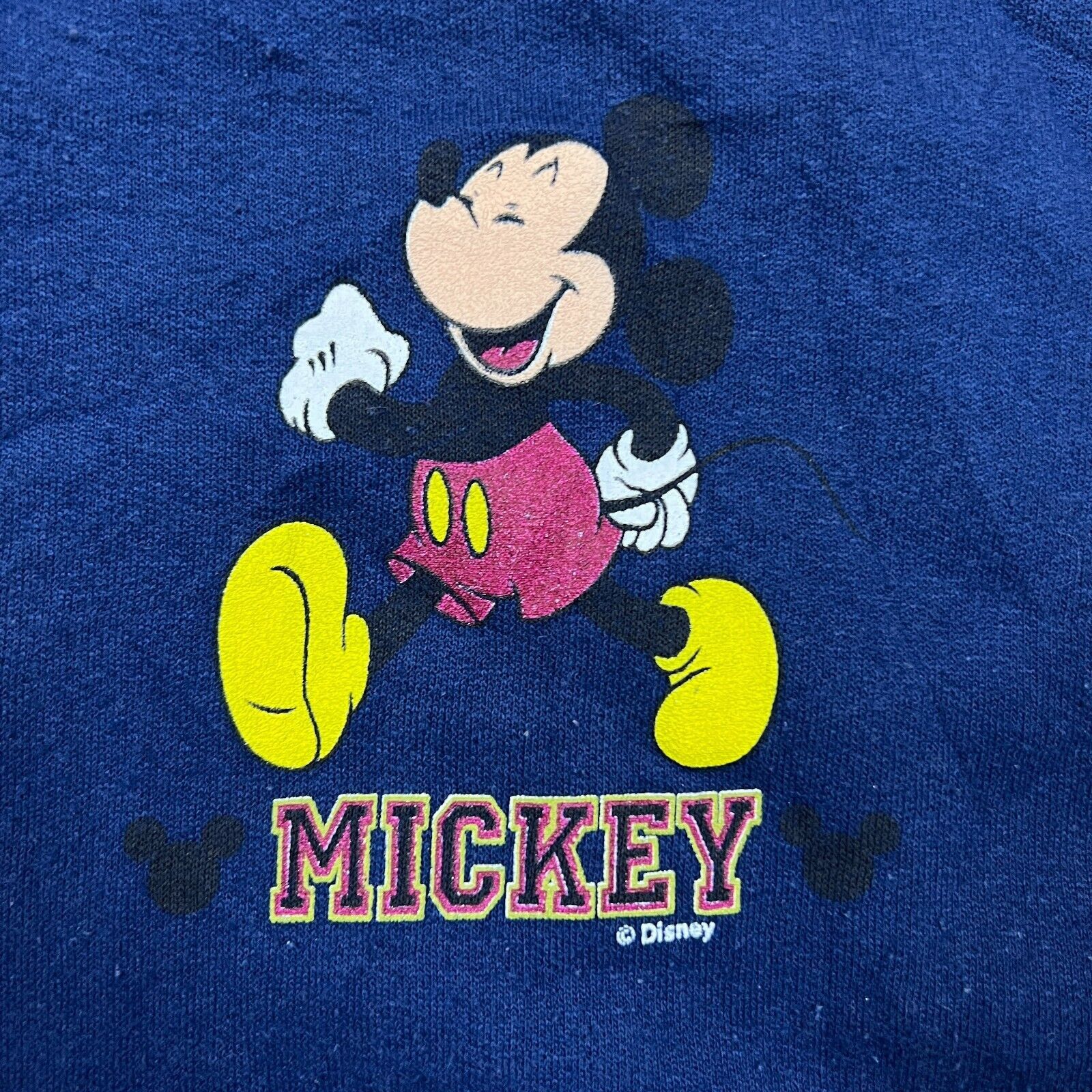 Disney × Mickey Mouse × Vintage VTG Disney Mickey Mouse Hoodie Large 90s Hooded Sweatshirt Size US L / EU 52-54 / 3 - 2 Thumbnail