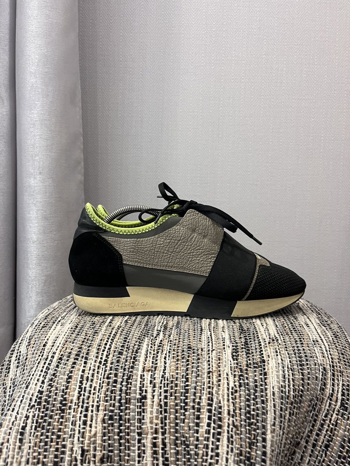 Balenciaga × Designer Balenciaga Race Runner Leather sneakers Japanese style shoes Size US 7 / IT 37 - 2 Thumbnail