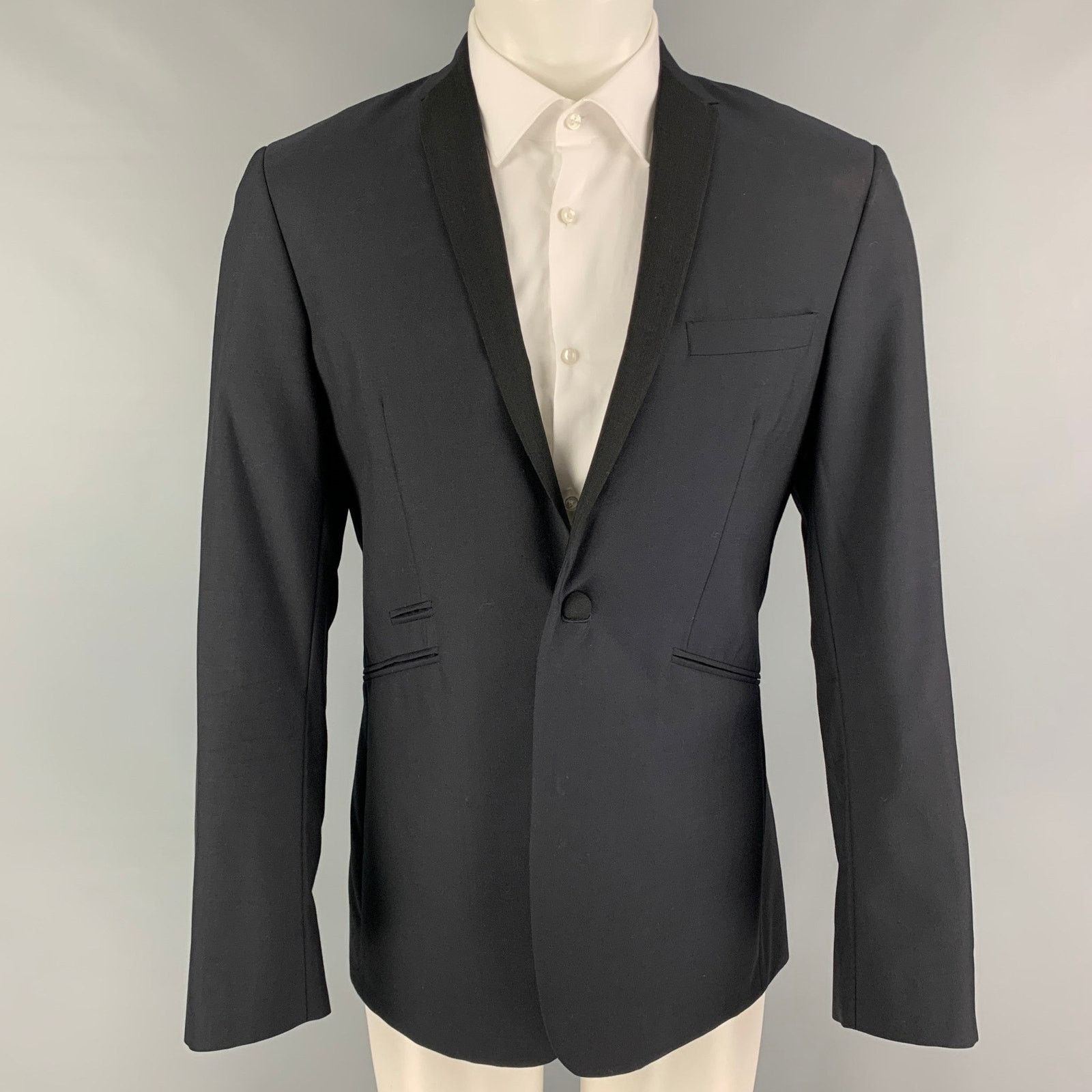 Other SPENCER HART Size 38 Black Wool Mohair Tuxedo Sport Coat Size 38R - 1 Thumbnail