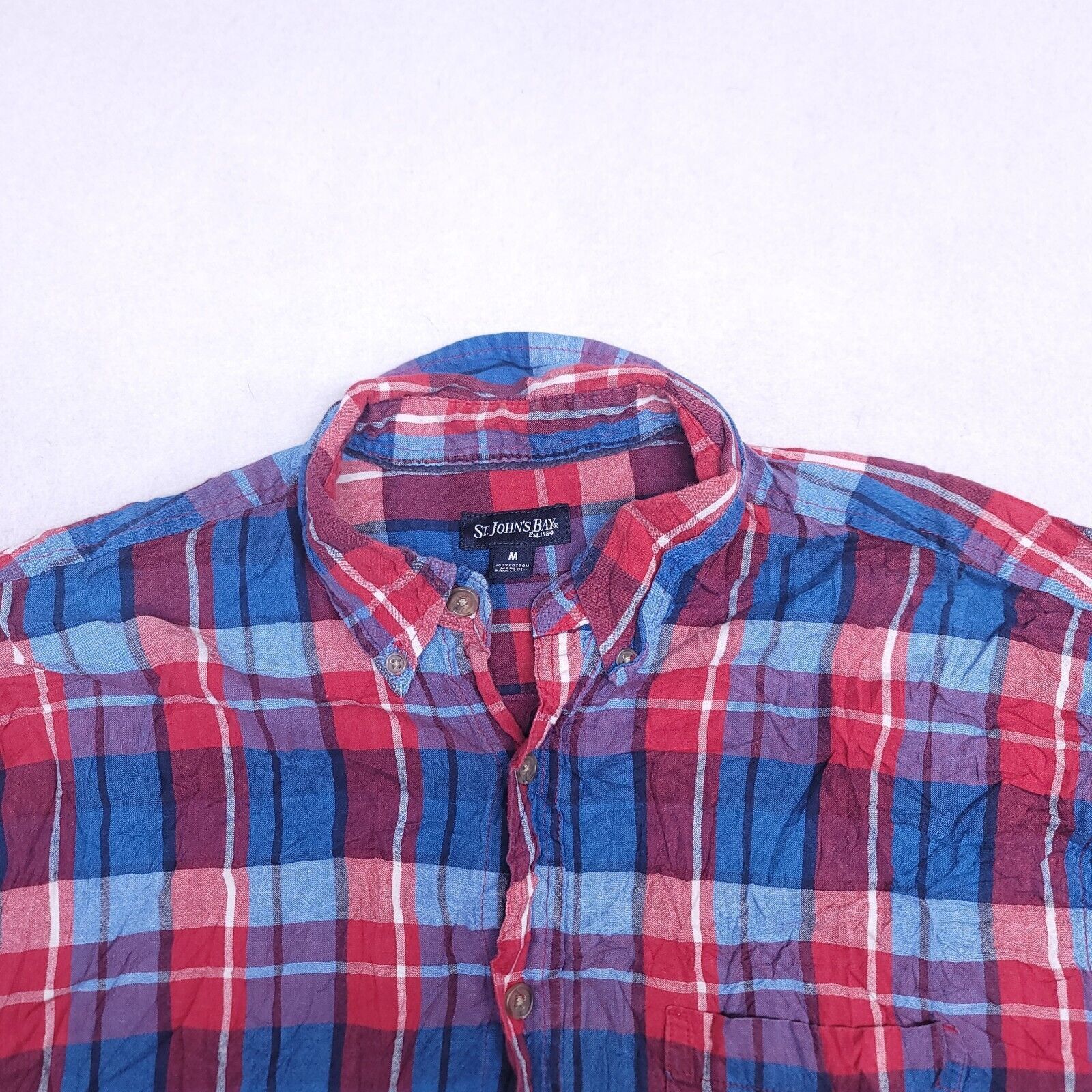 St. Johns Bay St Johns Bay Tartan Flannel Button Up Shirt Mens Size M Red Size US M / EU 48-50 / 2 - 1 Thumbnail