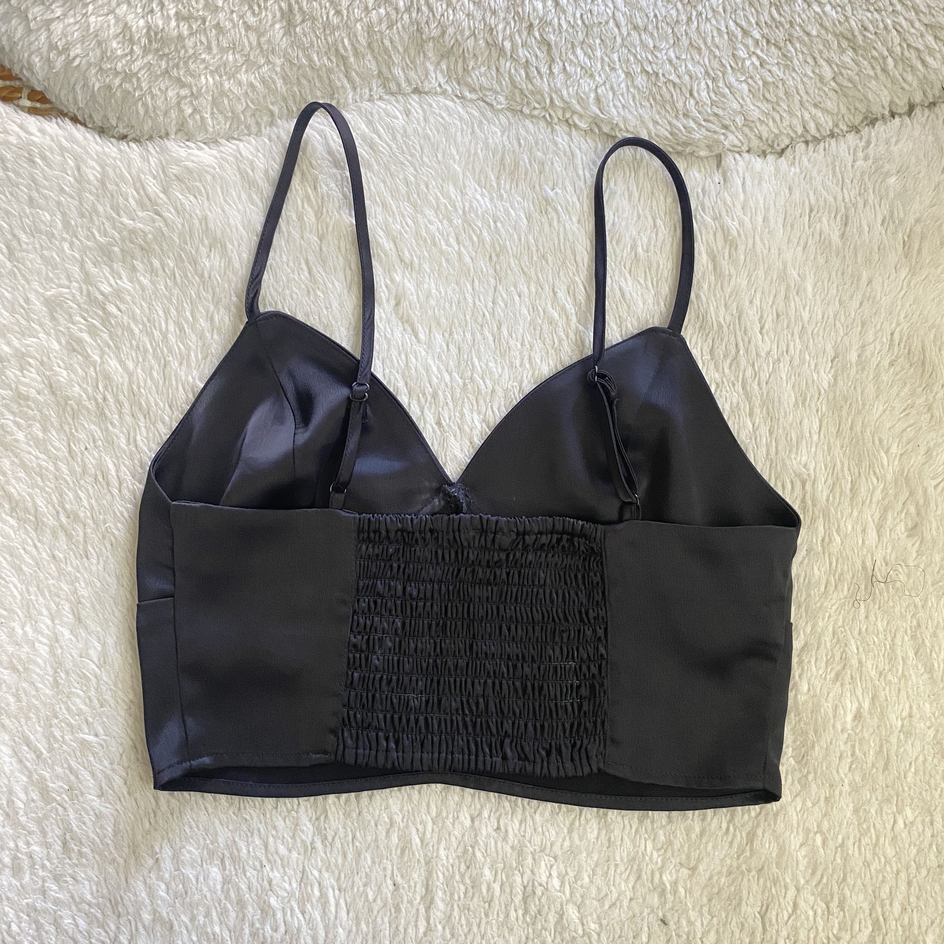 Garage Garage Women’s Black Satin Crop Top – Size XS Size XS / US 0-2 / IT 36-38 - 8 Thumbnail