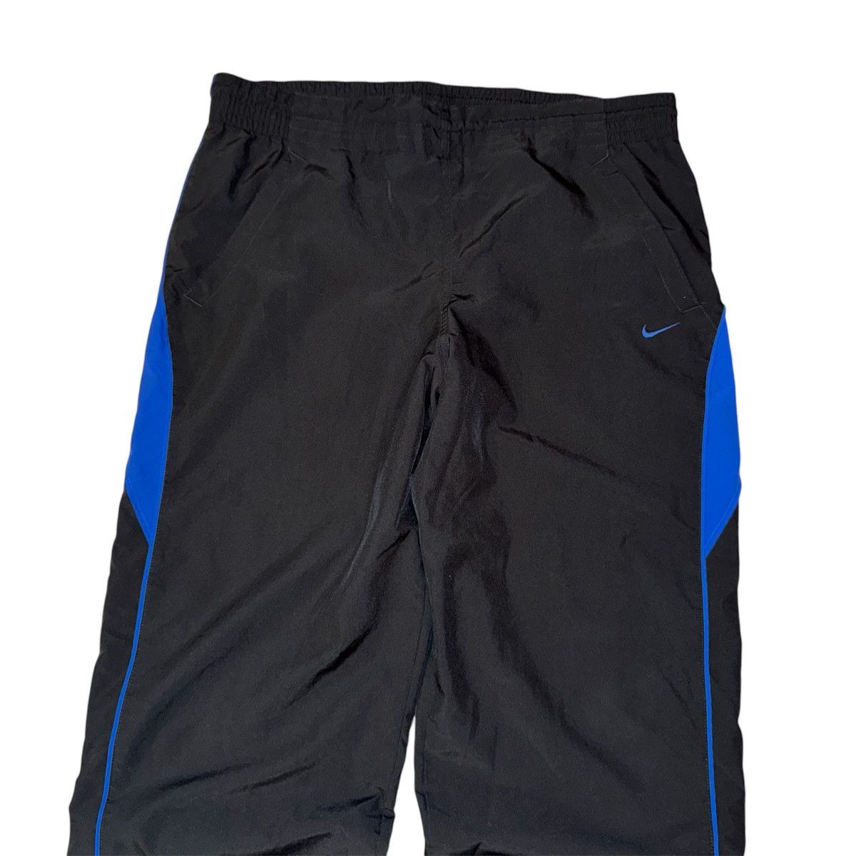 Nike BAGGY Y2K NIKE ATHLETIC BLACK/BLUE NYLON TRACK PANTS Size US 34 / EU 50 - 4 Thumbnail