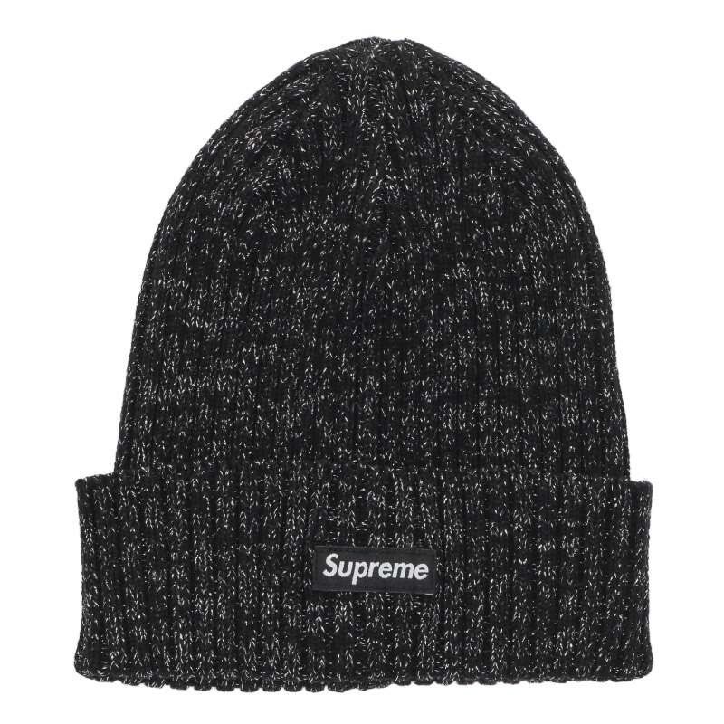 Supreme Supreme 25SS Logo Patch Beanie Black x Silver One Size Size ONE SIZE - 1 Thumbnail