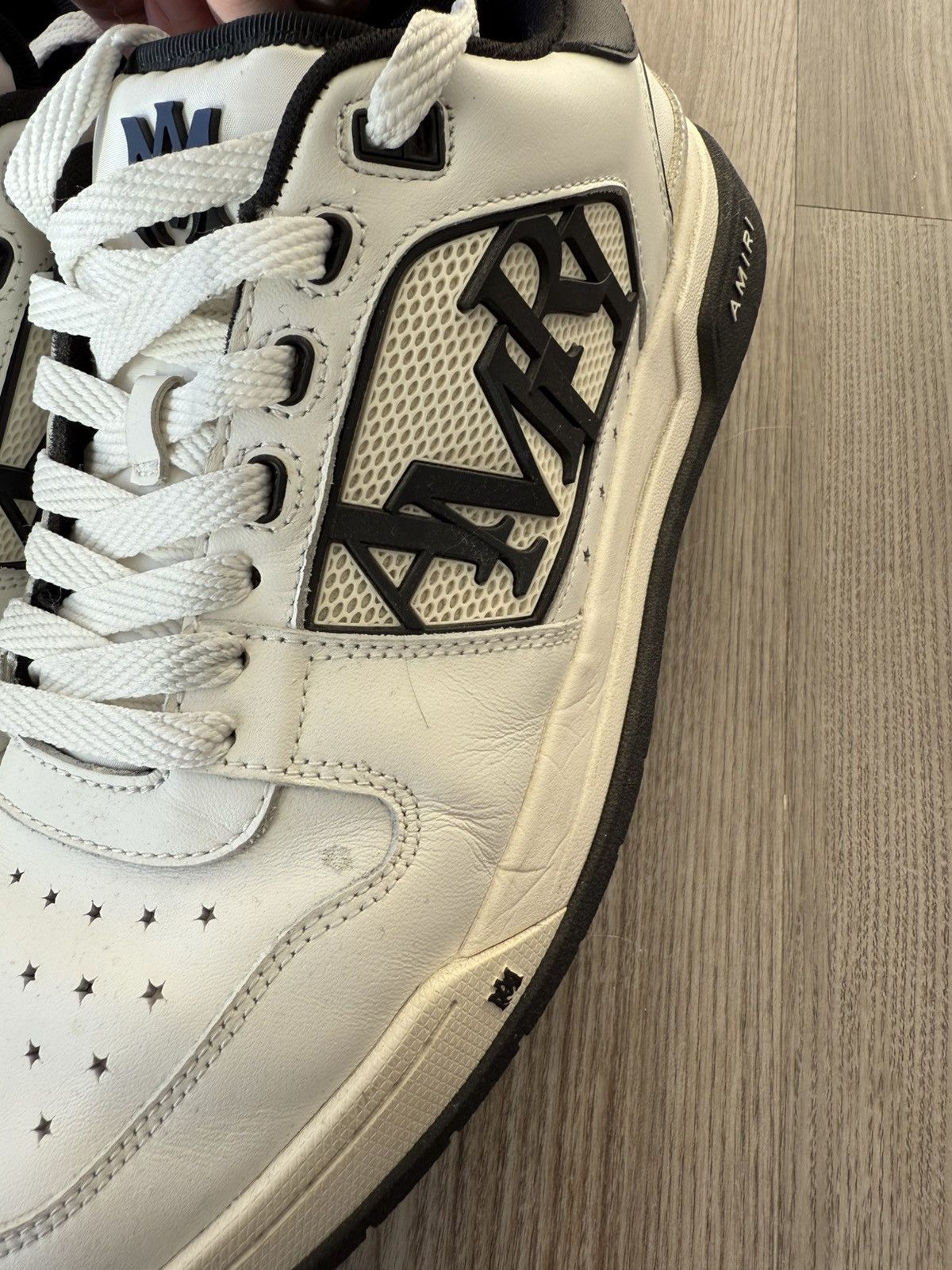 Amiri Amiri White & Black Classic Low Sneakers Size US 12 / EU 45 - 5 Thumbnail