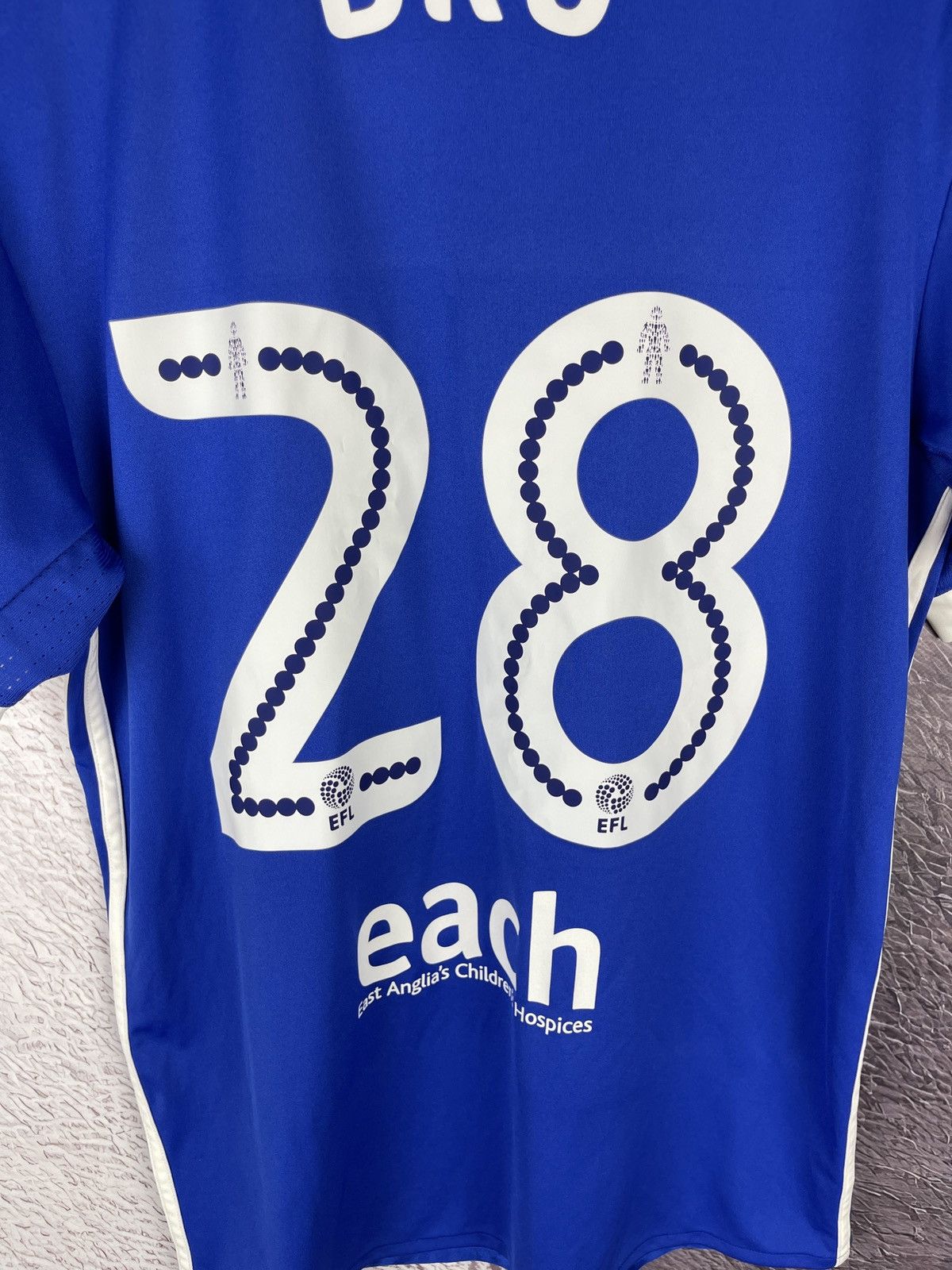 Adidas Adidas Ipswich Town 2017 2018 #28 Bru home soccer jersey Size US S / EU 44-46 / 1 - 12 Thumbnail