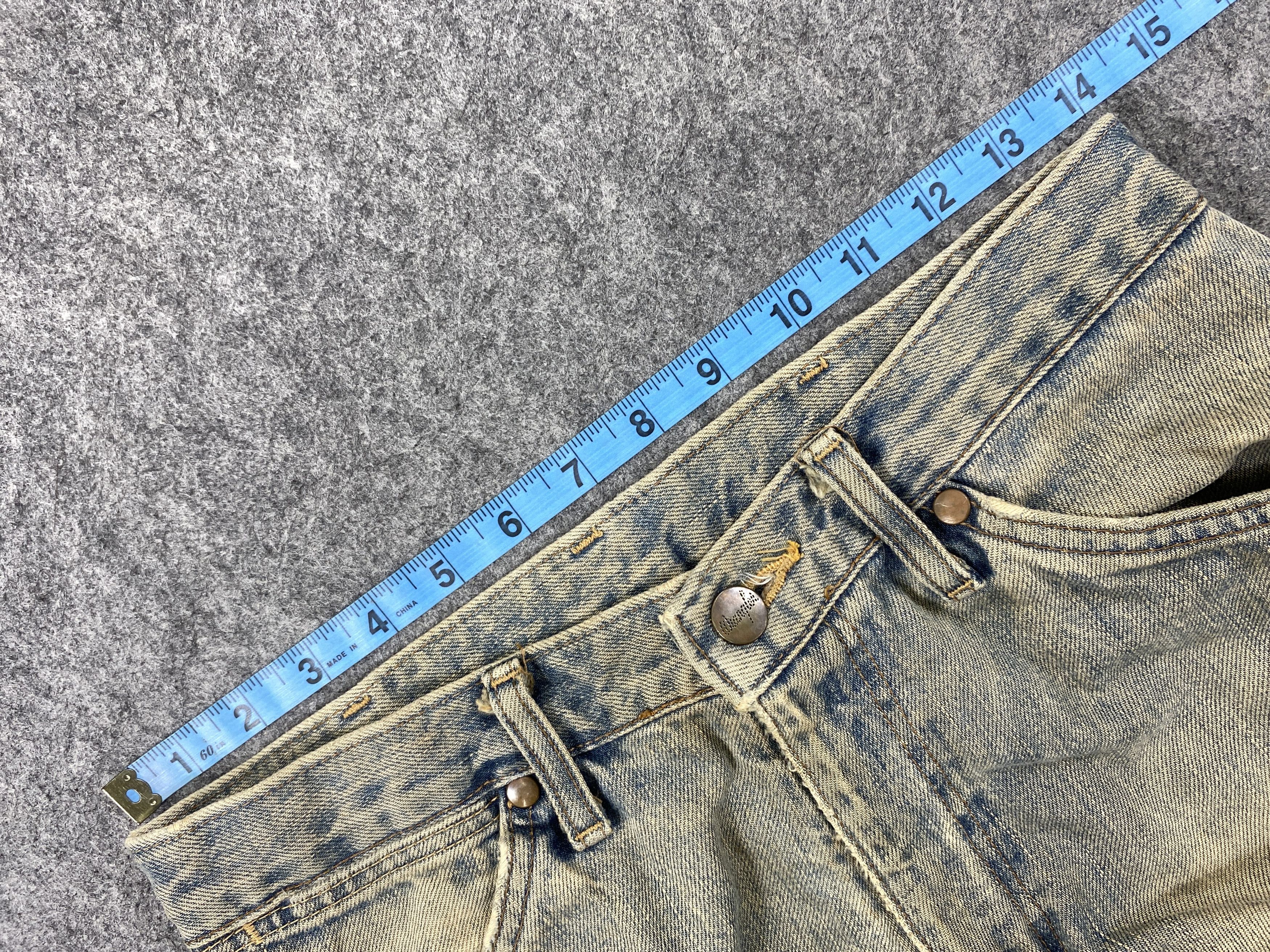 Japanese Brand Redline Dirty Used Blue Vintage Wrangler 28x30 Denim -JN1323 Size US 28 / EU 44 - 5 Thumbnail