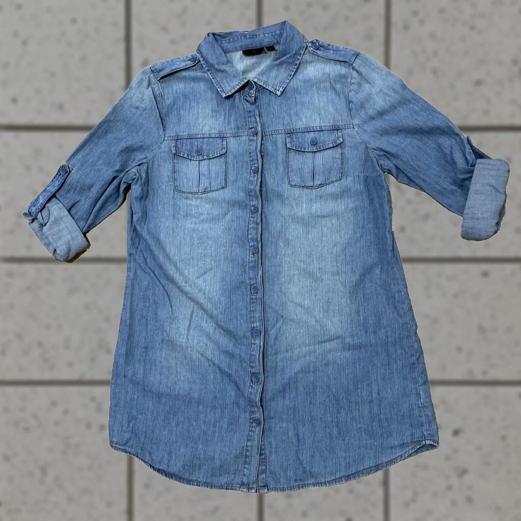 Vintage VINTAGE ANA New Approach Light Chambray Button Shirt Womens M Military Pocket Western M Size M / US 6-8 / IT 42-44 - 1 Thumbnail