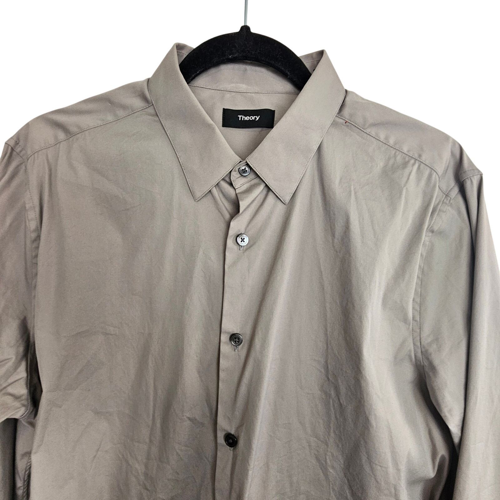Theory Theory Mens Dress Shirt Sz M Classic Designer Minimalist Size US M / EU 48-50 / 2 - 2 Thumbnail