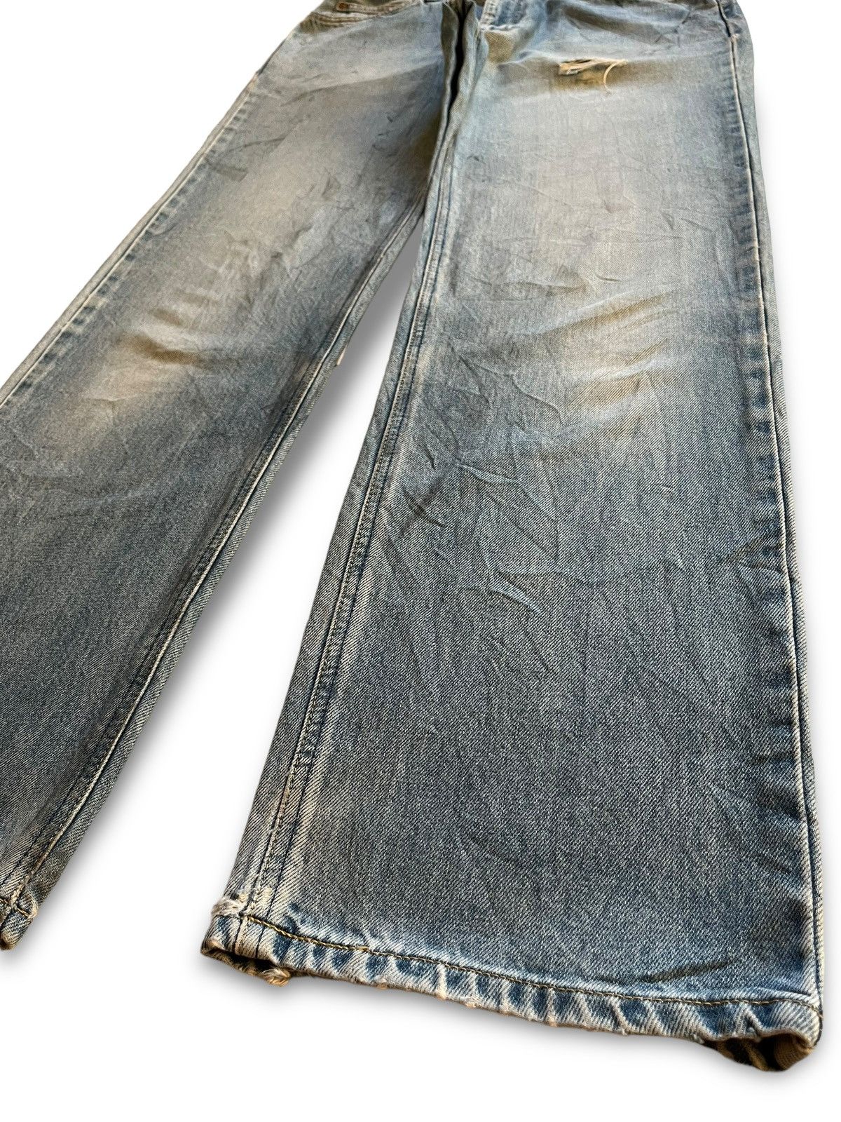 Lee Vintage 90s Lee Japan Blue Wash Distressed Baggy Jeans 32x32 Size US 32 / EU 48 - 7 Thumbnail