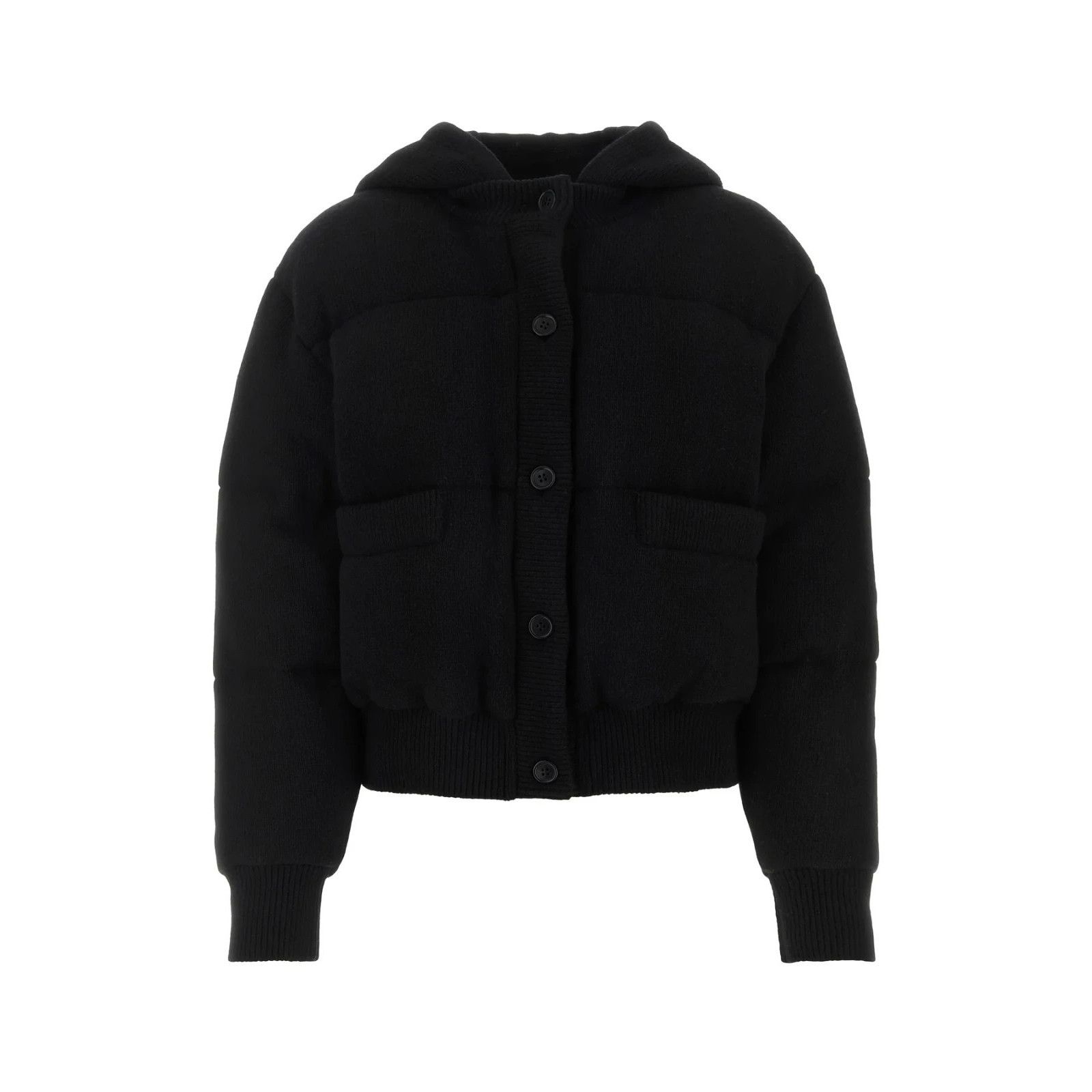 Prada PRADA Black Stretch Wool Blend Padded Jacket New And Authen Size XS / US 0-2 / IT 36-38 - 1 Thumbnail